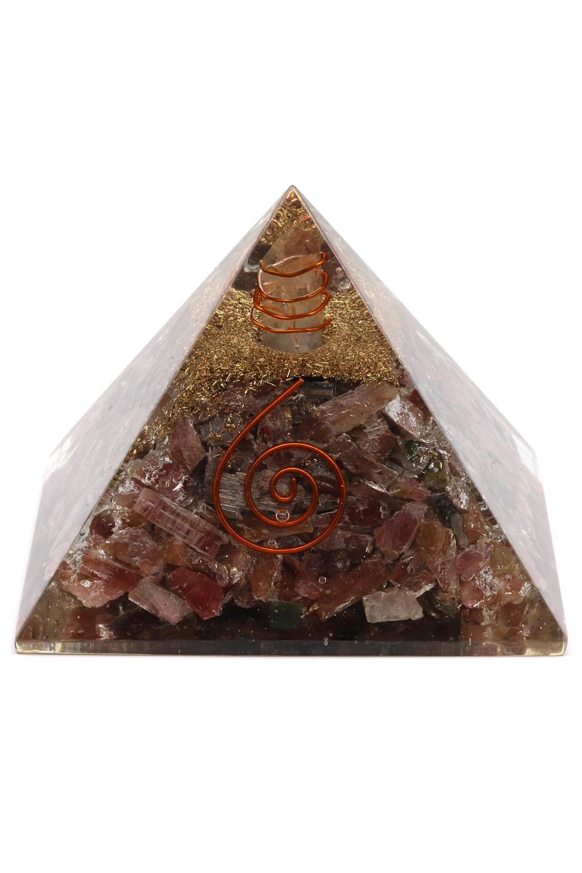 Turmalin Taşından Orgonit Piramit