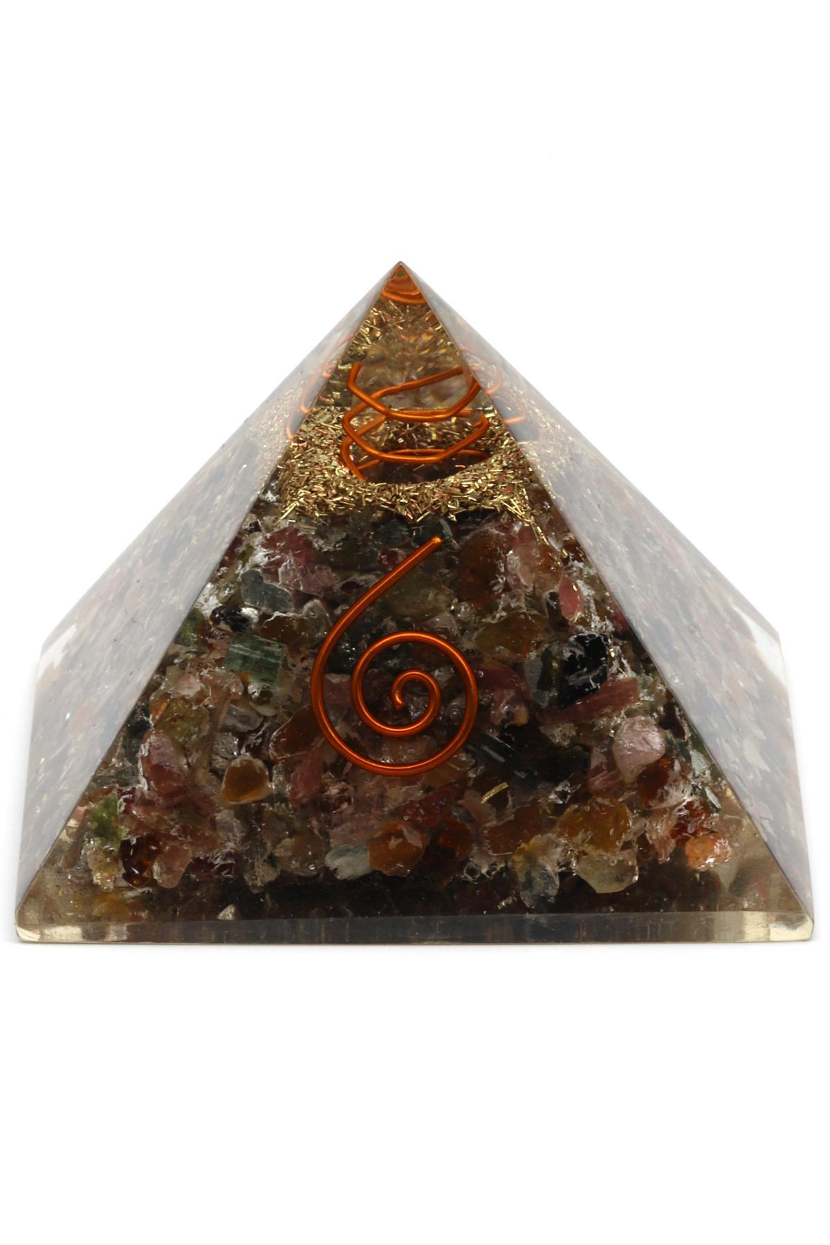 Turmalin Taşından Orgonit Piramit