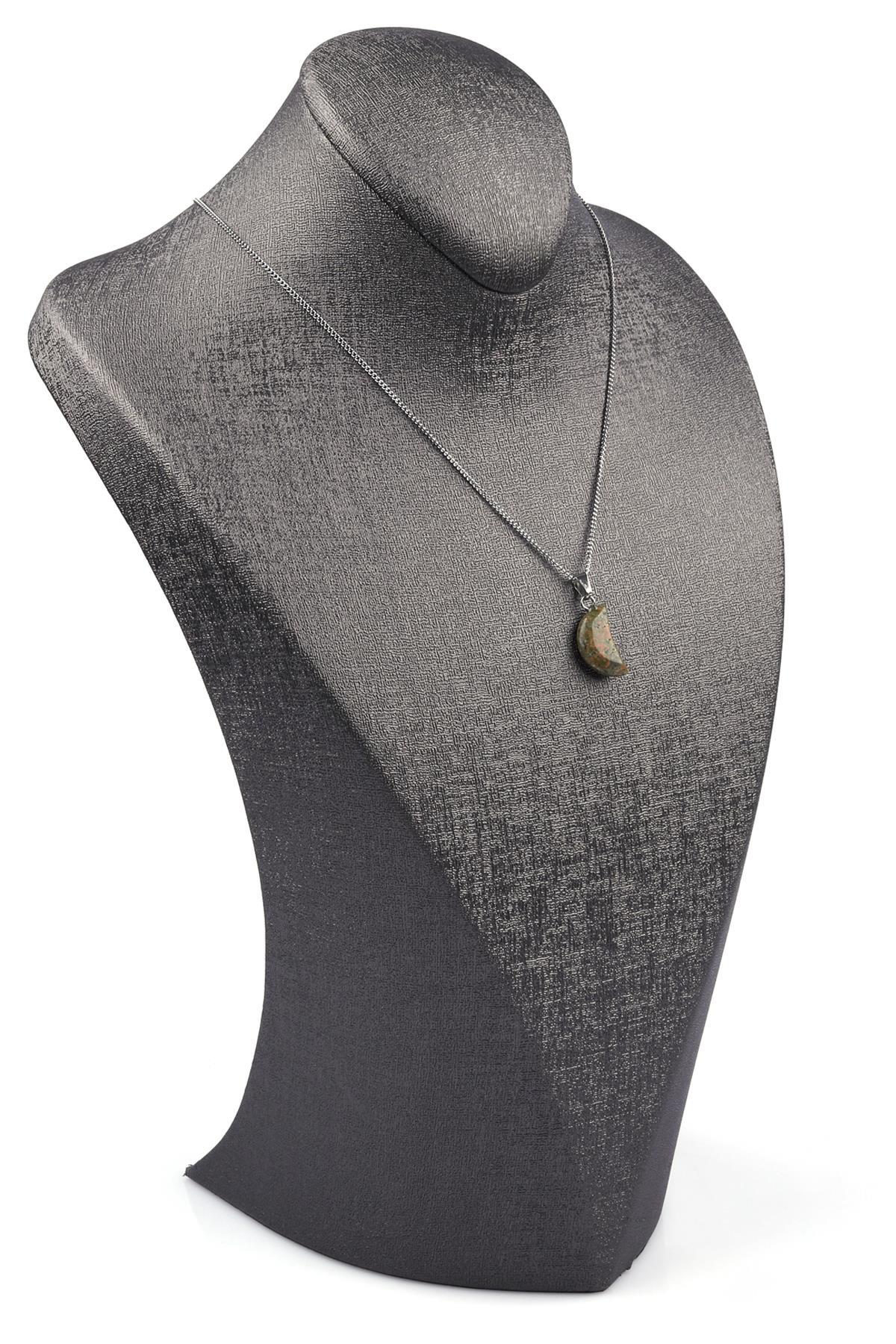 Unakit Doğal Taş Ay Model Kolye