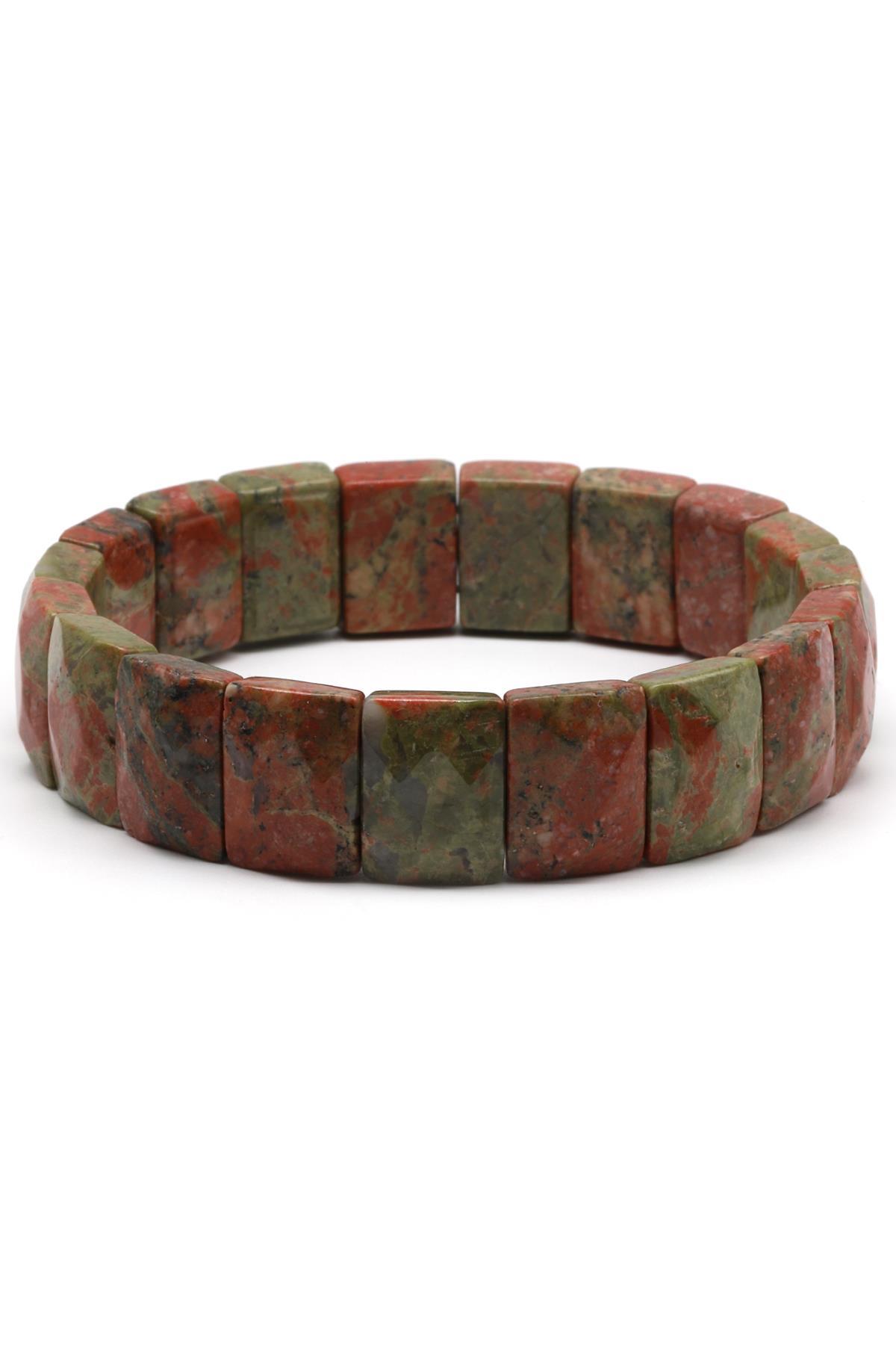 Unakit Doğal Taş Bileklik 11 x 15 mm Özel Kesim