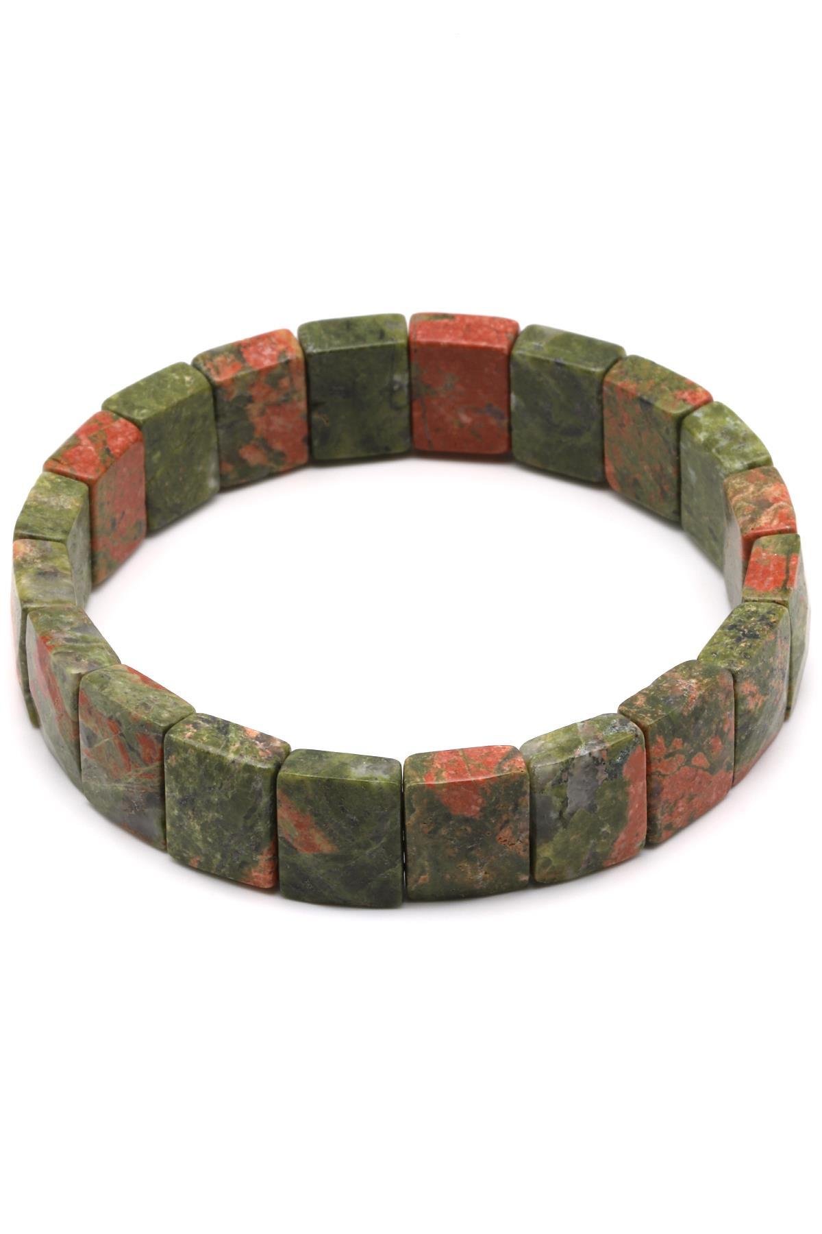 Unakit Doğal Taş Bileklik 9 x 12 mm Özel Kesim