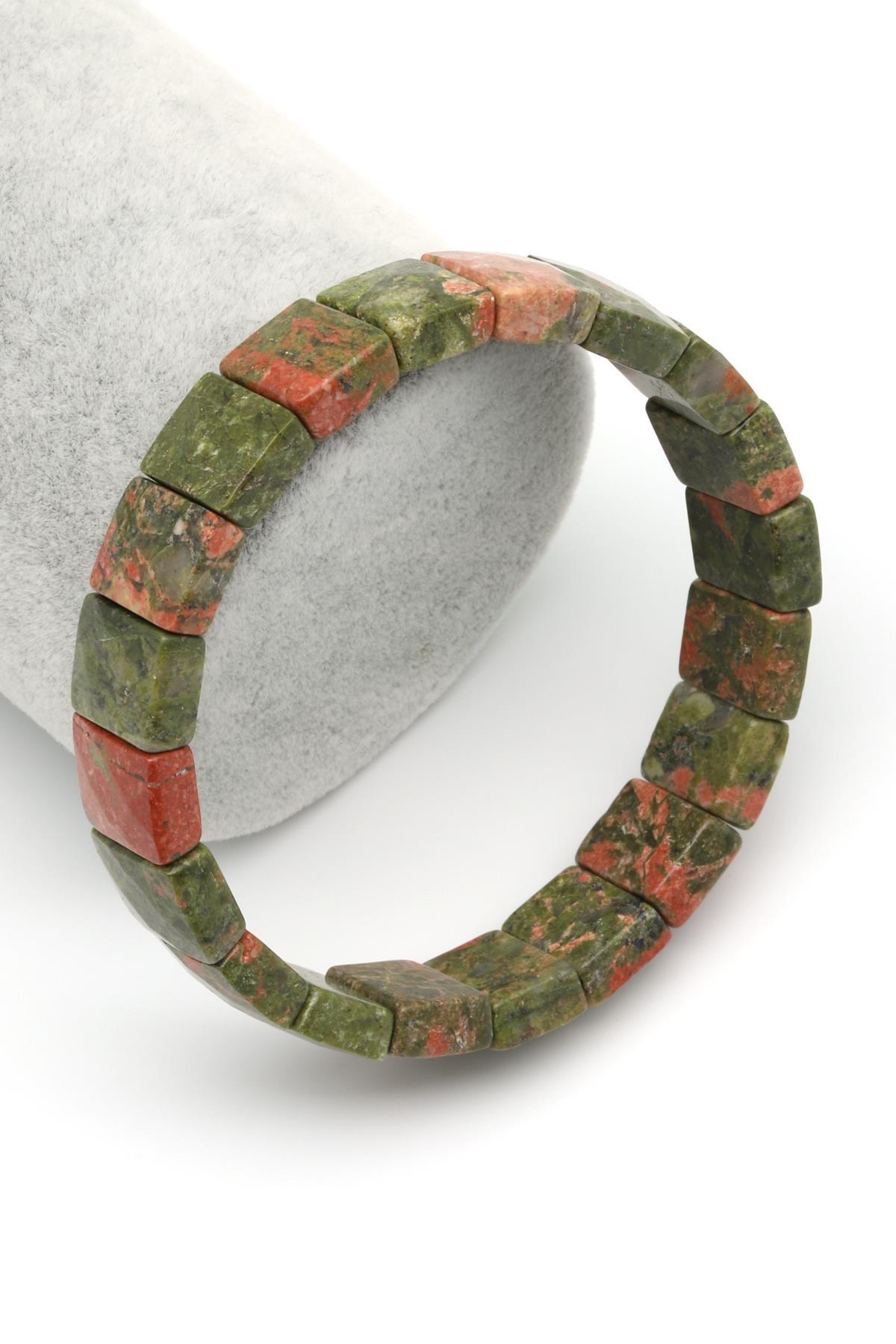 Unakit Doğal Taş Bileklik 9 x 12 mm Özel Kesim