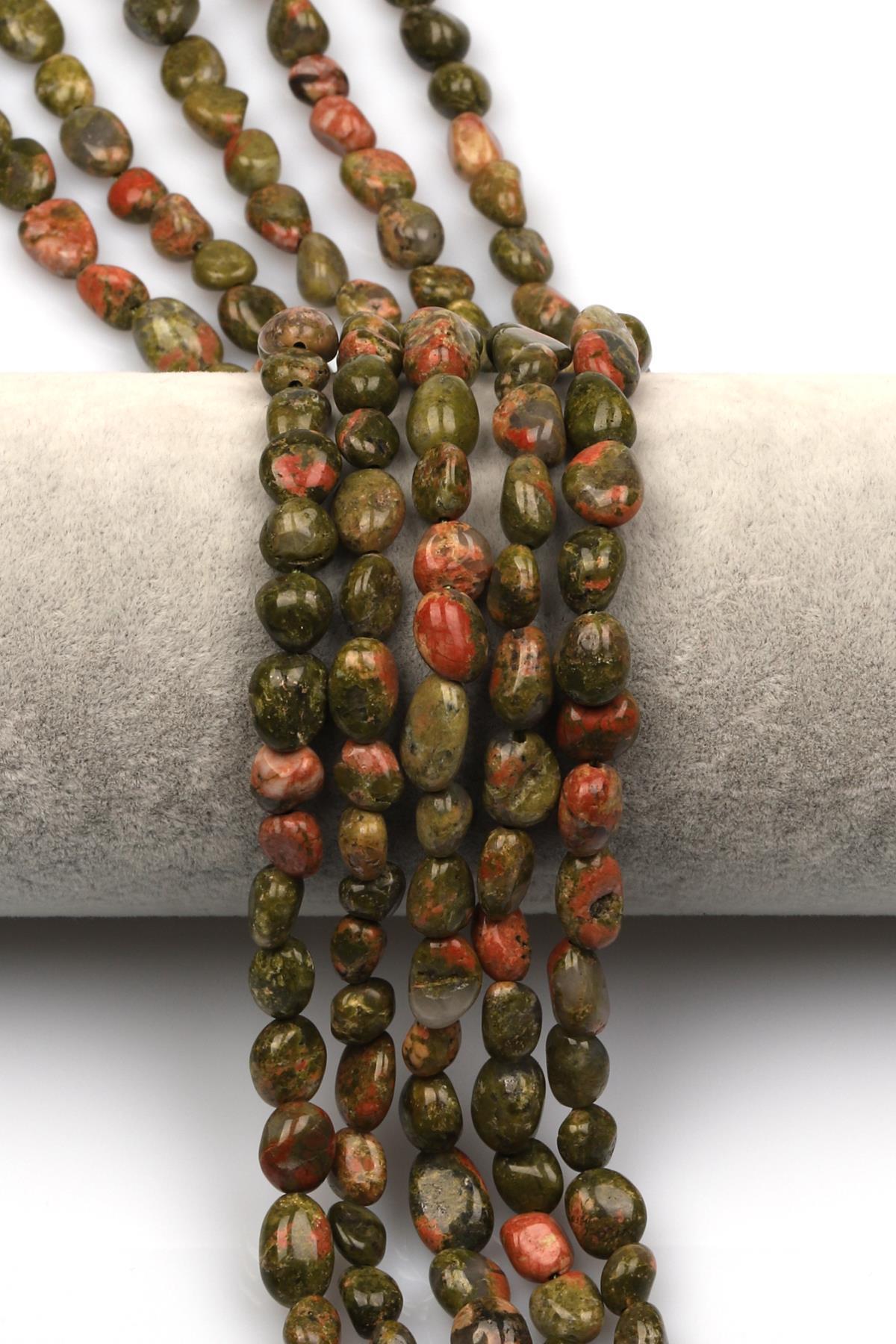 Unakit Doğal Taş Dizi 6 x 8 mm Mercimek Kesim