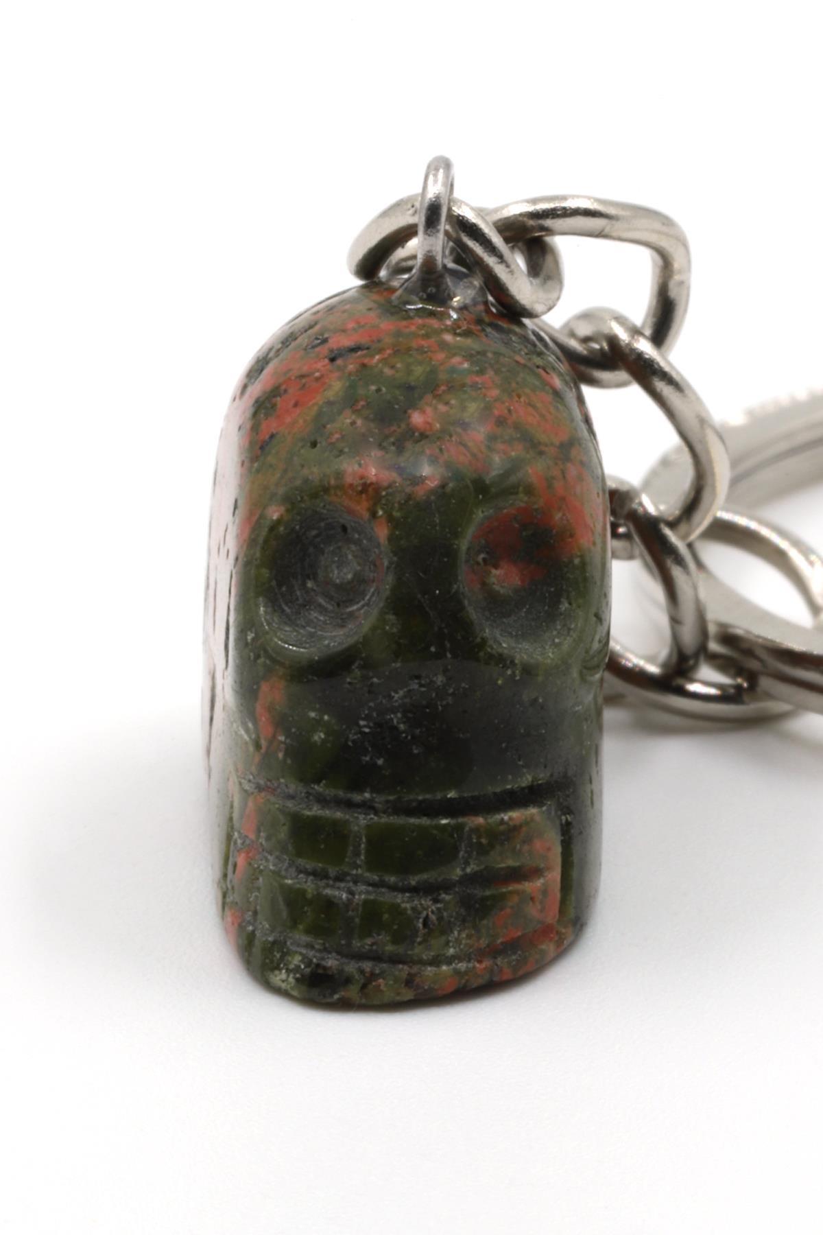 Unakit Doğal Taş Kuru Kafa Model Anahtarlık