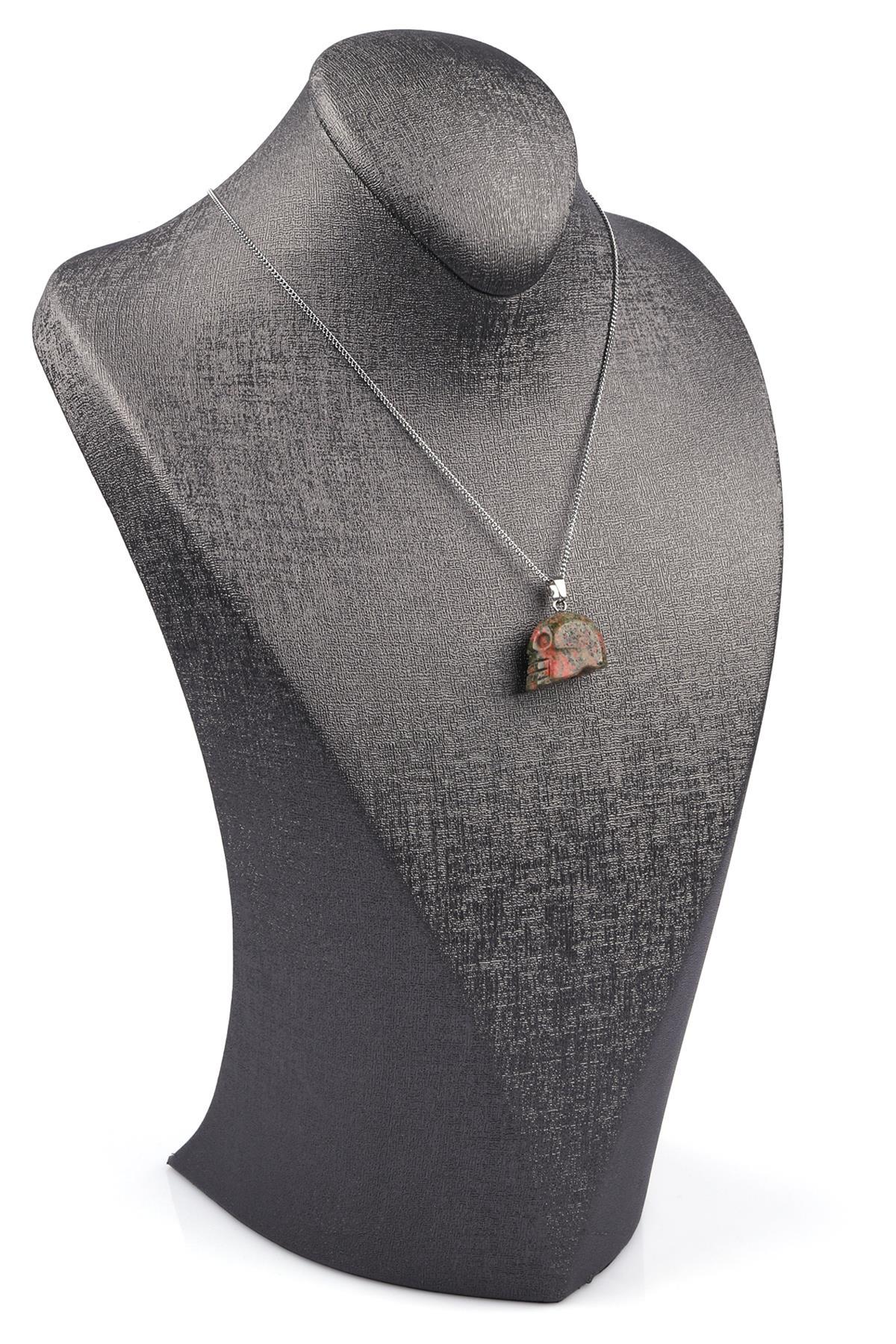 Unakit Doğal Taş Kuru Kafa Model Kolye