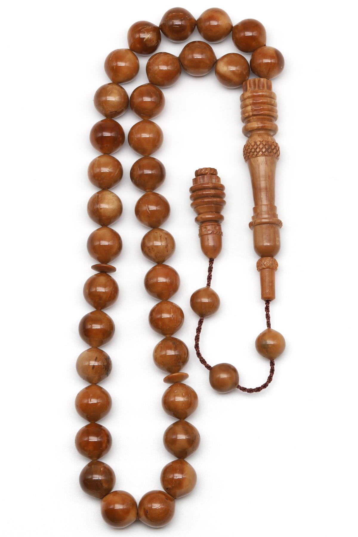 Usta İşçilikli İmame Oymalı Kuka Ağacı Tesbih 10 mm Küre Kesim