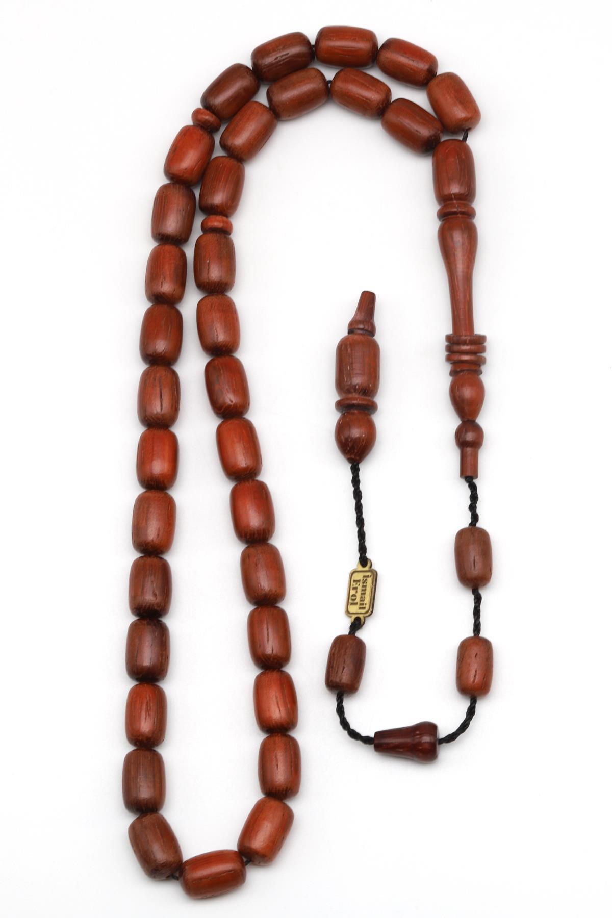 Usta İşçilikli Kan Ağacı Tesbih 7 x 10 mm Kapsül Kesim