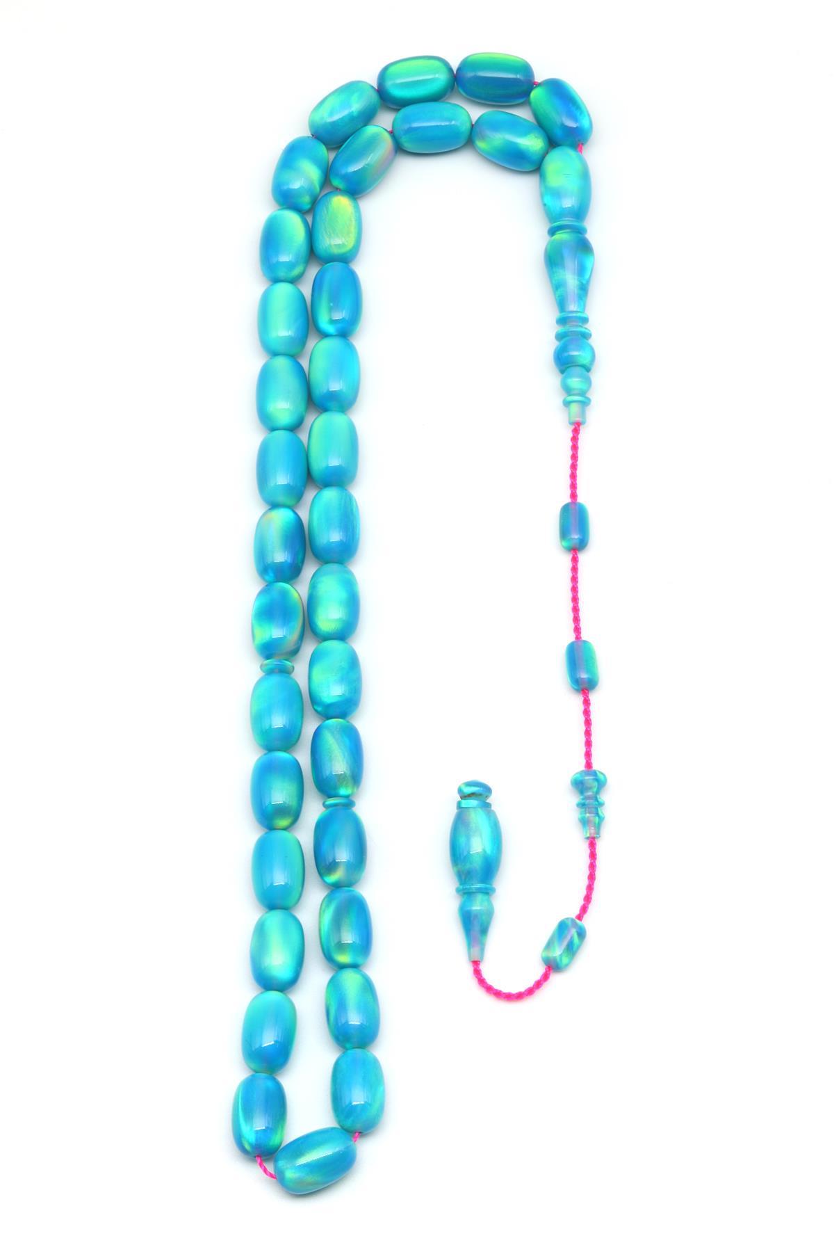 Usta İşçilikli Koleksiyonluk Opal Tesbih 7 x 11 mm Kapsül Kesim