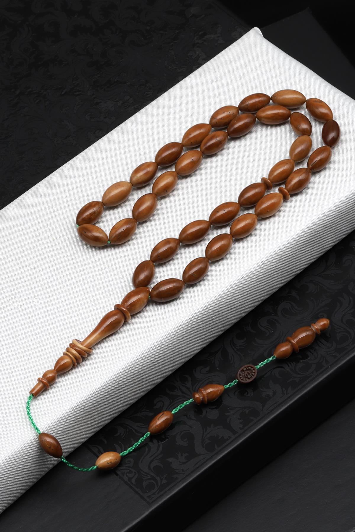 Usta İşçilikli Kuka Ağacı Tesbih 6 x 11 mm Arpa Kesim