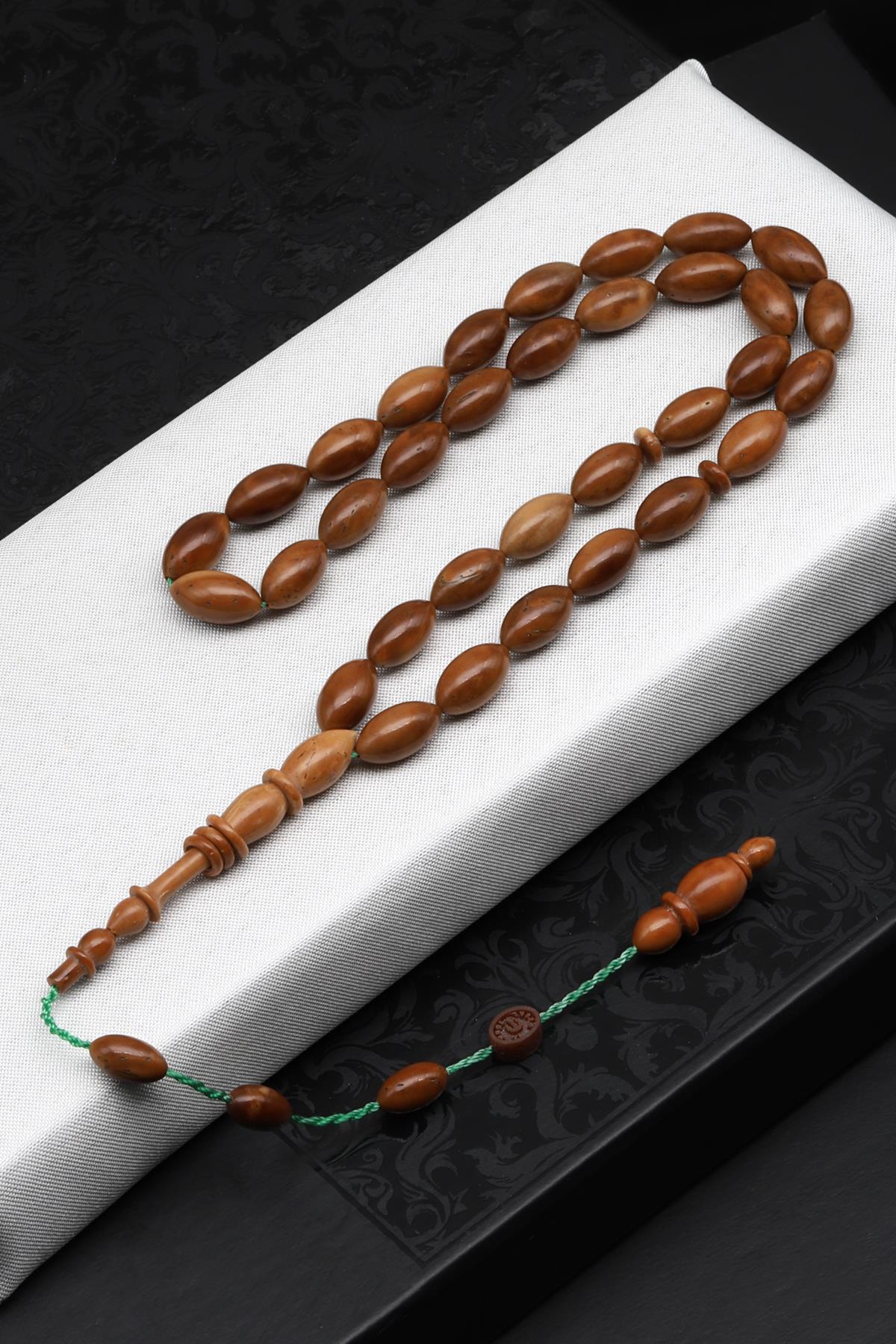 Usta İşçilikli Kuka Ağacı Tesbih 6 x 11 mm Arpa Kesim