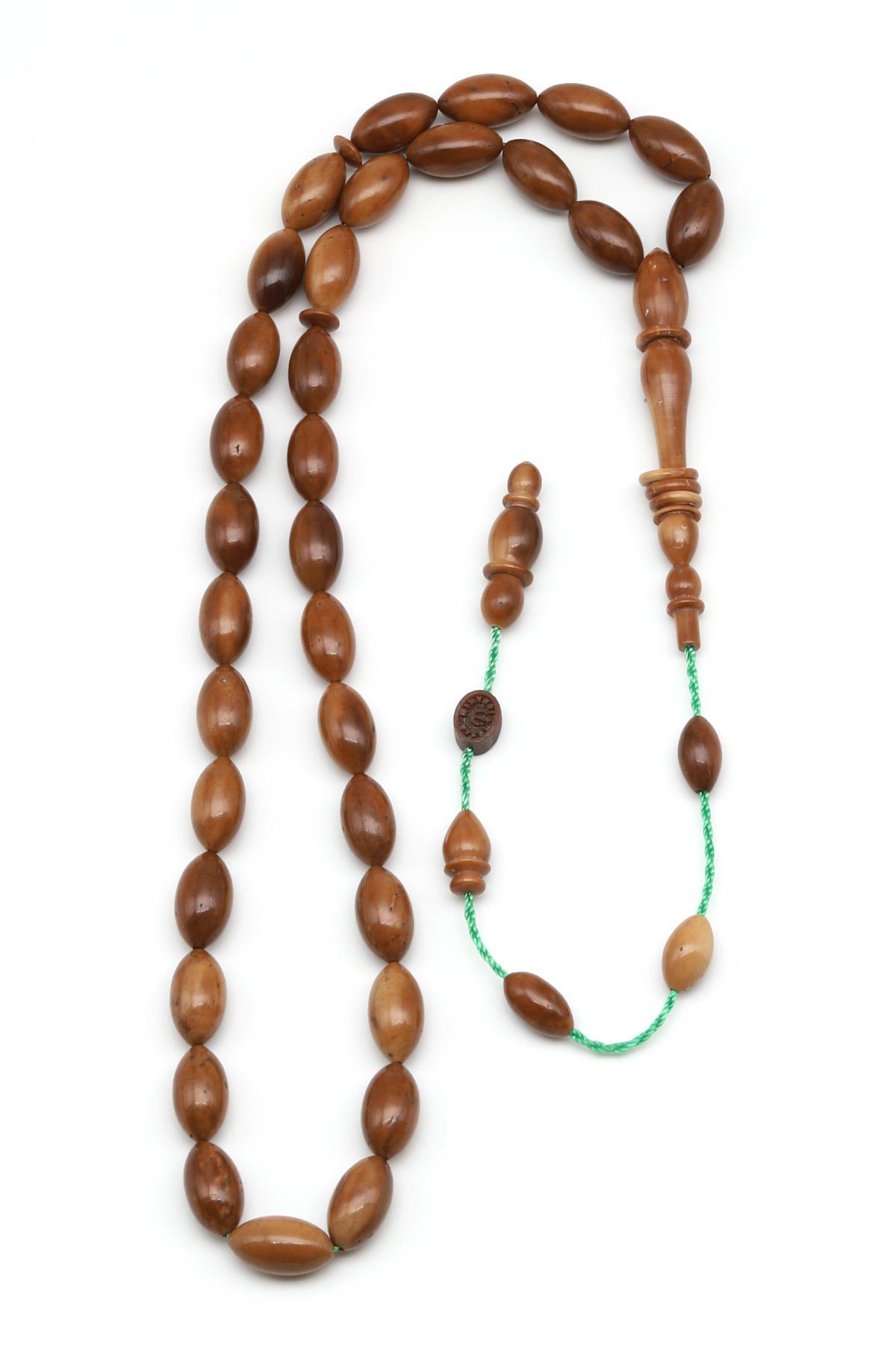 Usta İşçilikli Kuka Ağacı Tesbih 6 x 11 mm Arpa Kesim