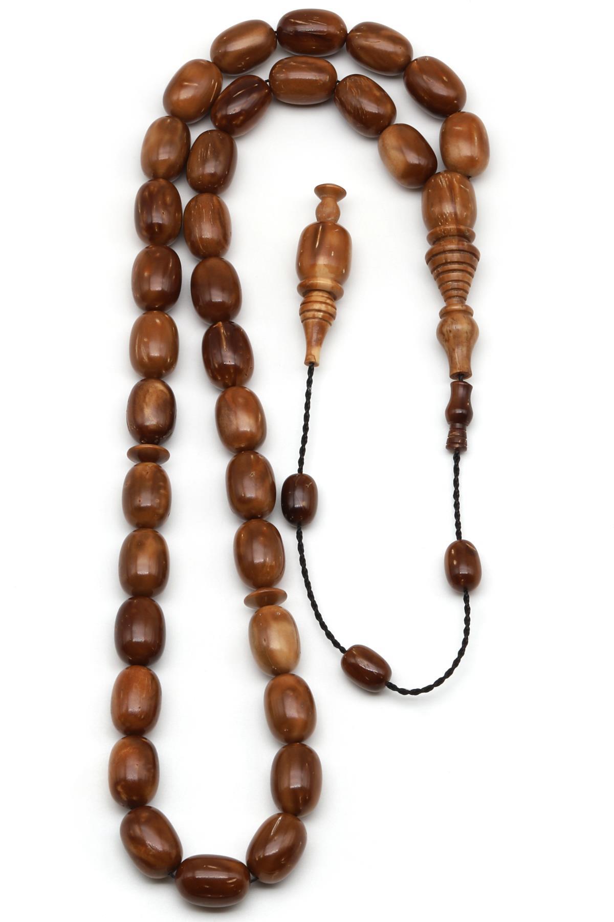 Usta İşçilikli Kuka Ağacı Tesbih 8 x 12 mm Beyzi Kesim