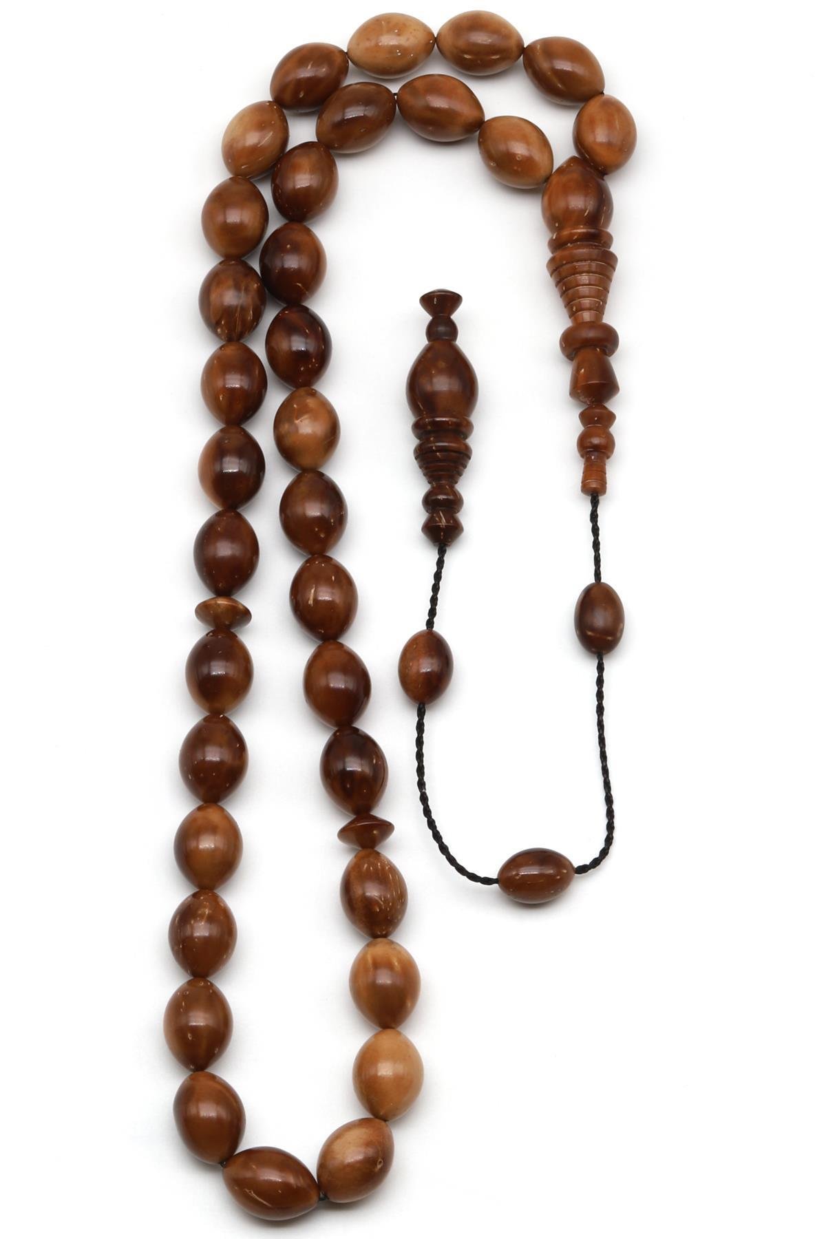 Usta İşçilikli Kuka Ağacı Tesbih 8 x 12 mm Arpa Kesim