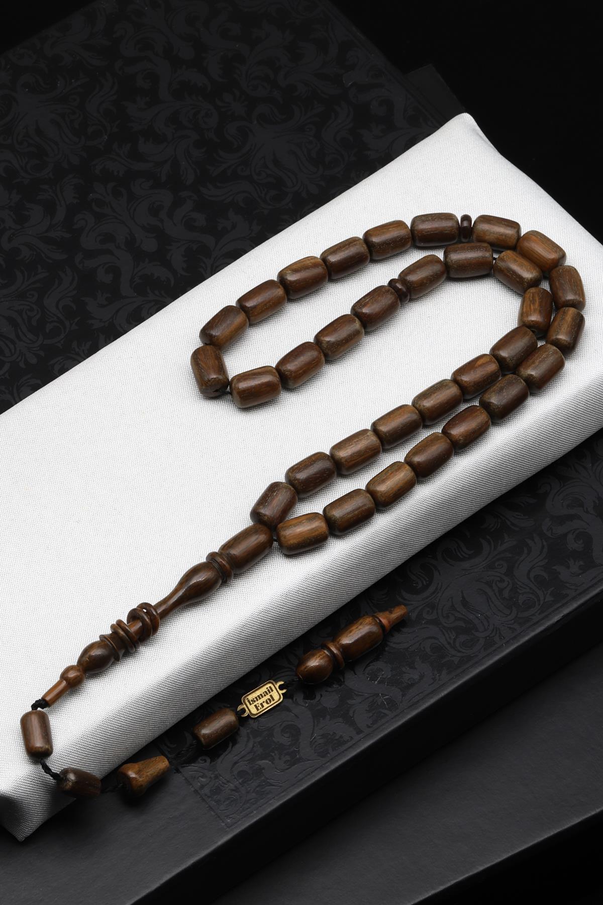 Usta İşçilikli Pelesenk Ağacı Tesbih 7 x 11 mm Kapsül Kesim