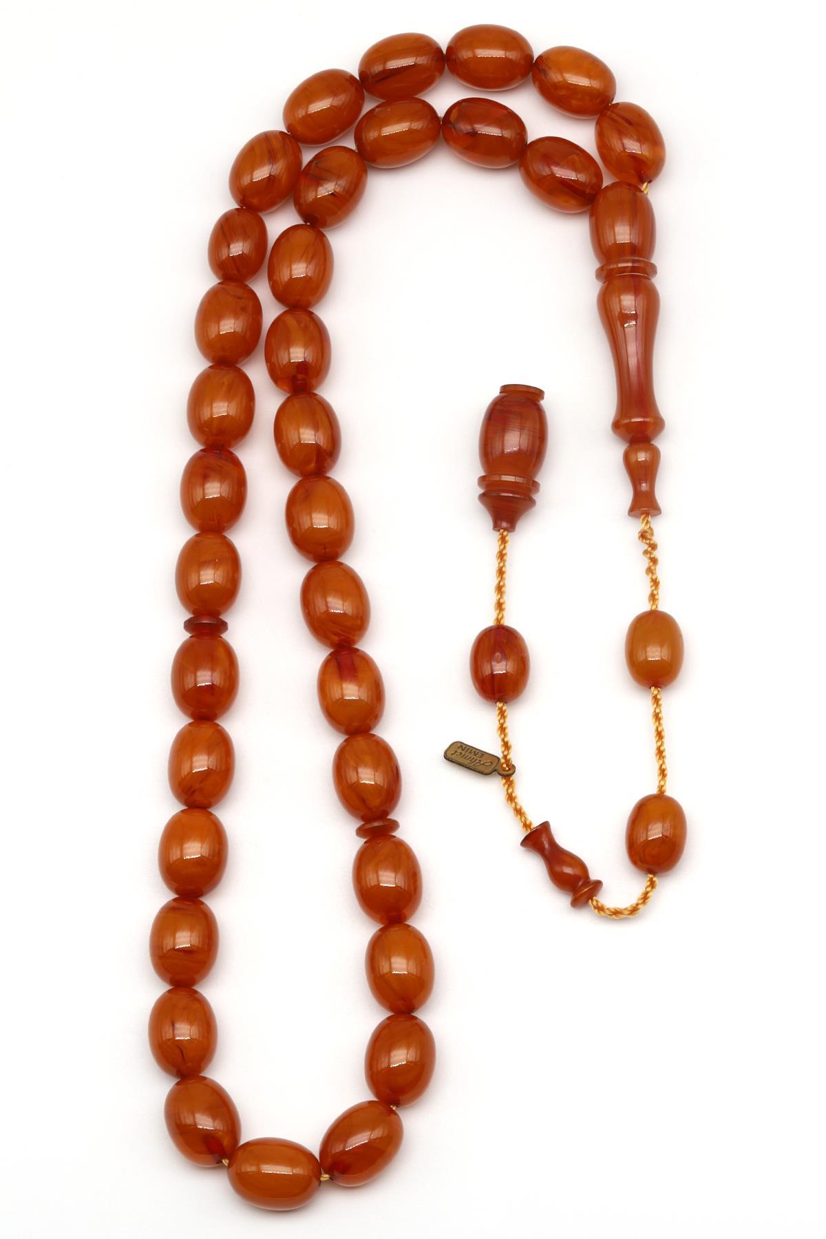 Usta İşçilikli Sıkma Tesbih 9 x 12 mm Beyzi Kesim