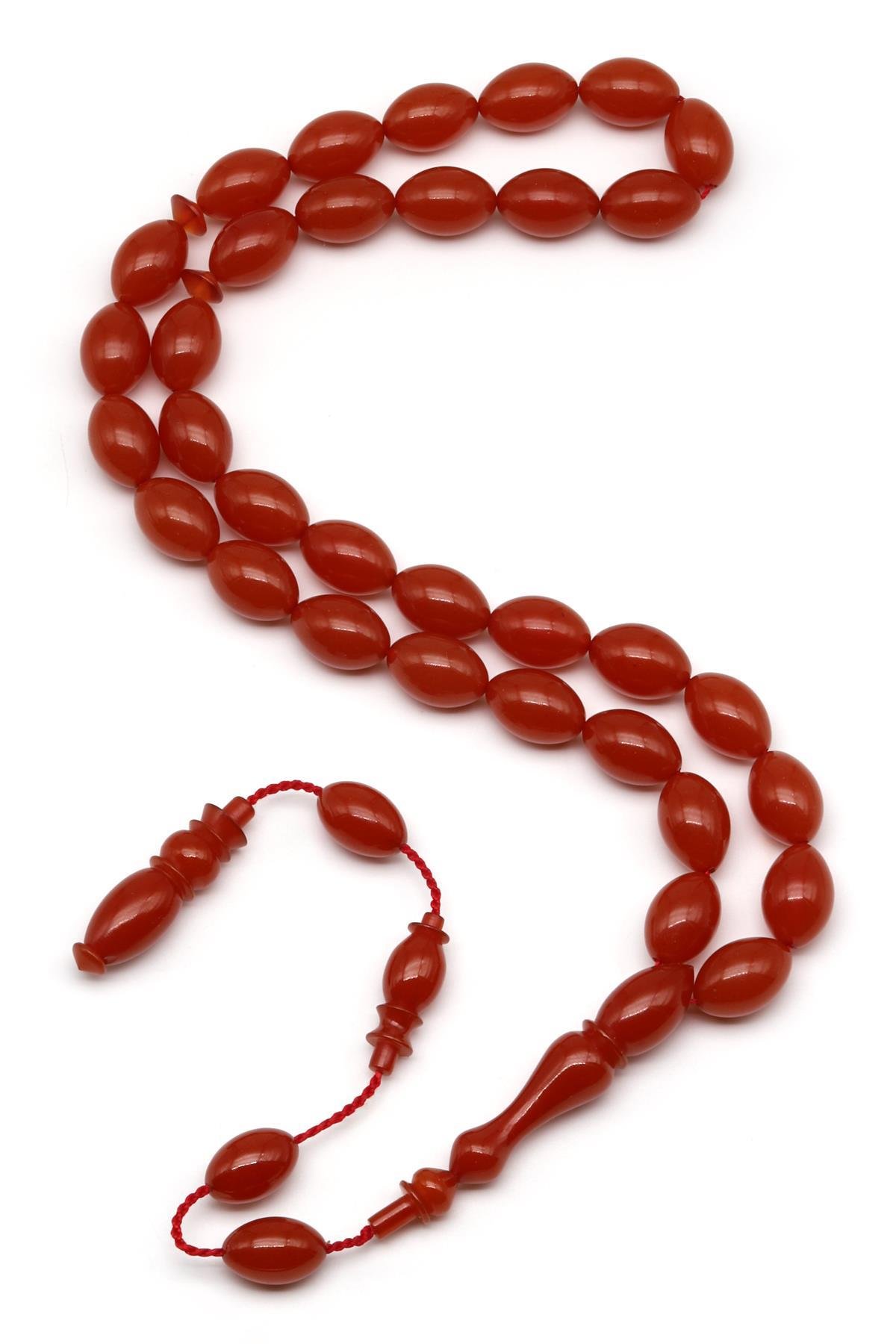 Usta İşçilikli Sıkma Tesbih 9 x 13 mm Arpa Kesi