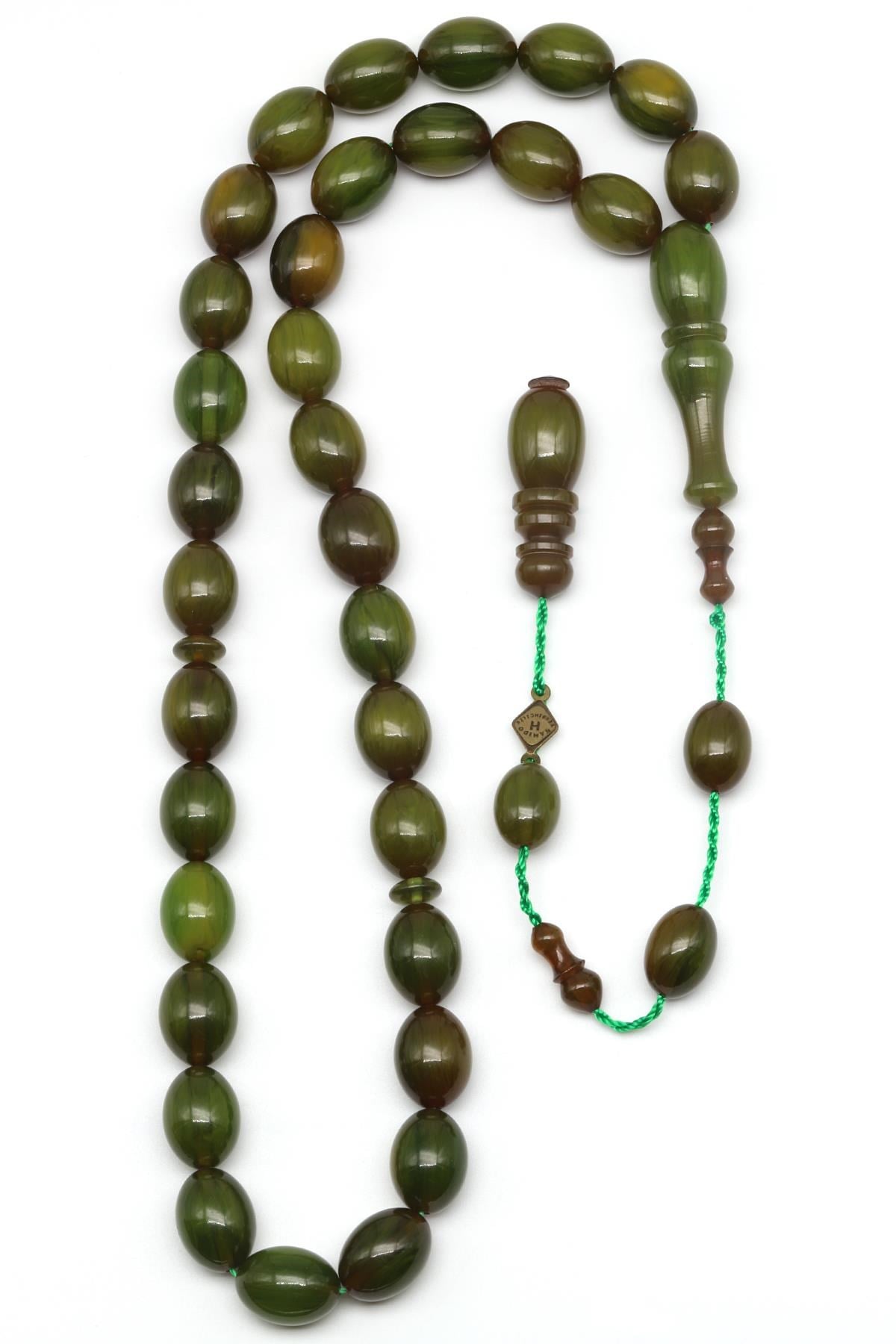 Usta İşçilikli Sıkma Tesbih 9 x 13 mm Beyzi Kesim