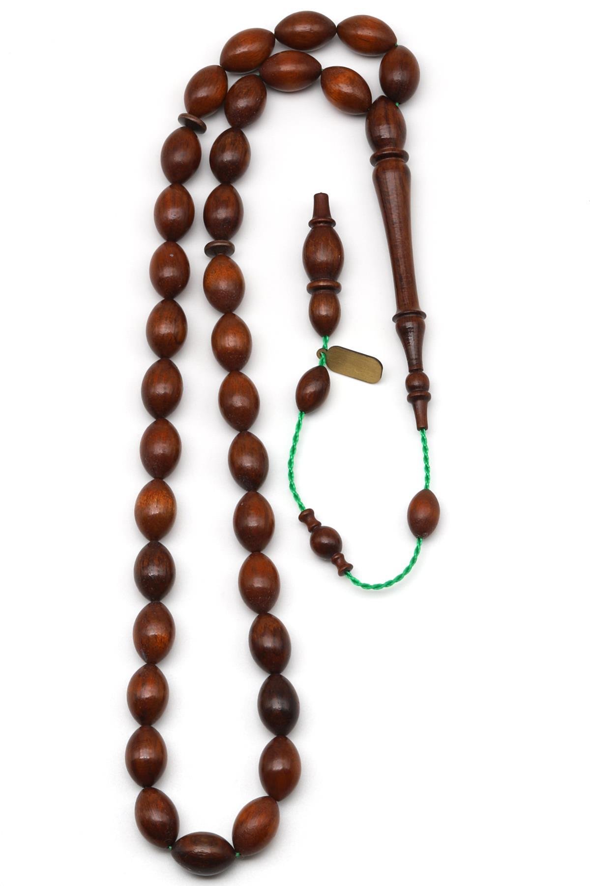 Usta İşçilikli Yılan Ağacı Tesbih 7 x 11 mm Arpa Kesim