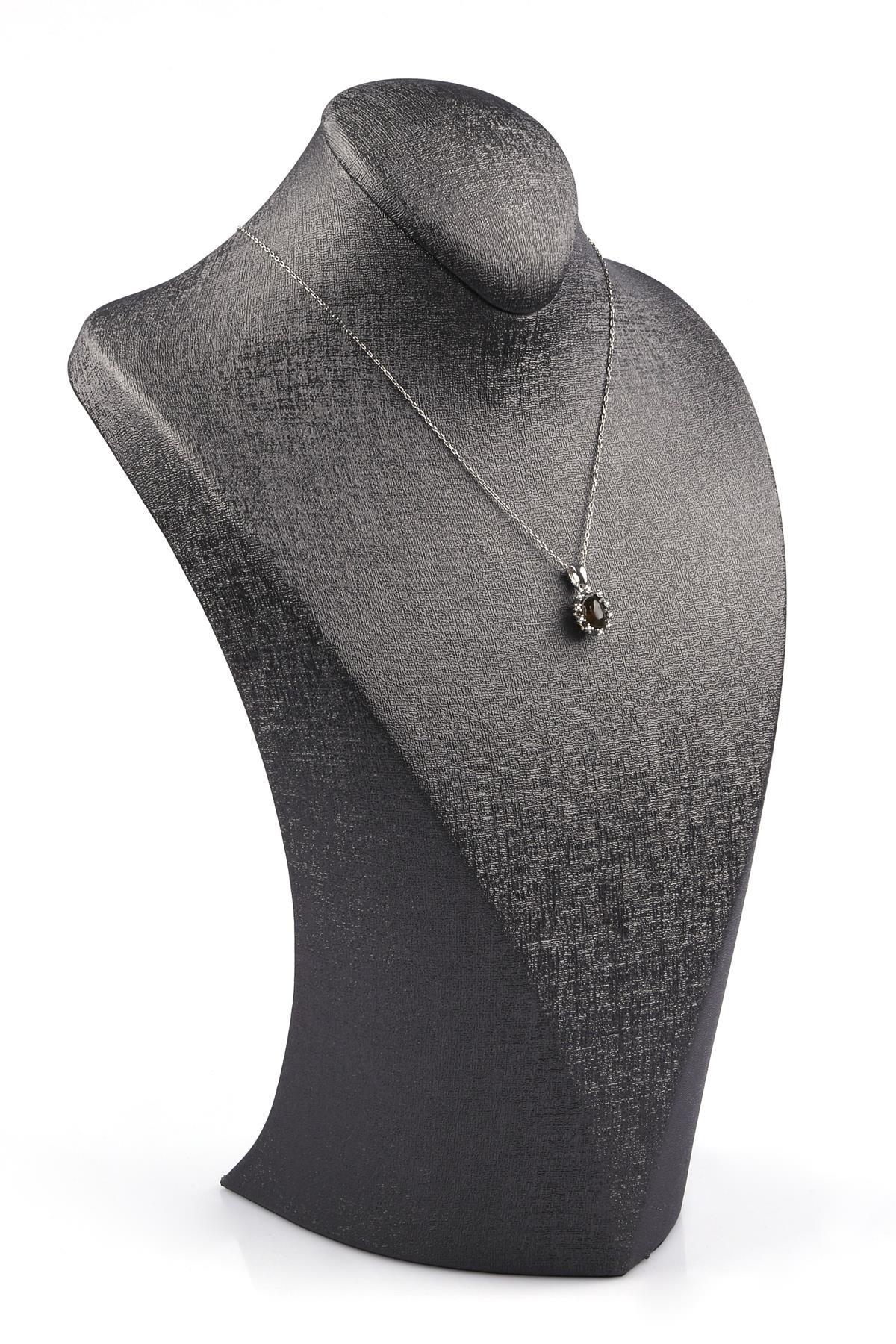 Vardanite Turmalin Doğal Taş 925 Ayar Gümüş Kolye