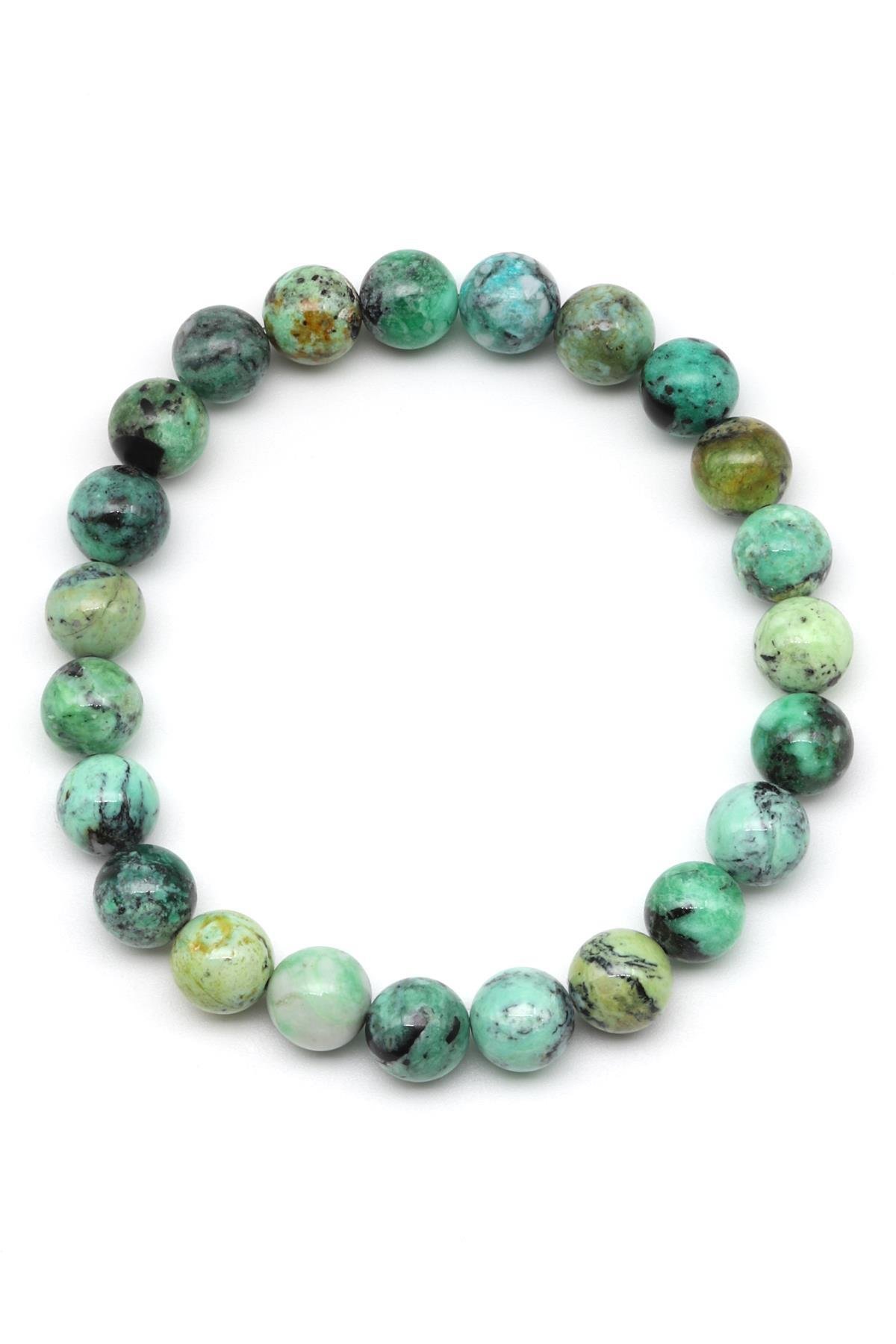 Varisit Doğal Taş 8 mm Küre Kesim Bileklik