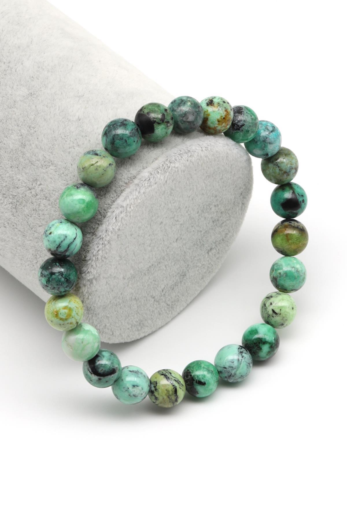 Varisit Doğal Taş 8 mm Küre Kesim Bileklik