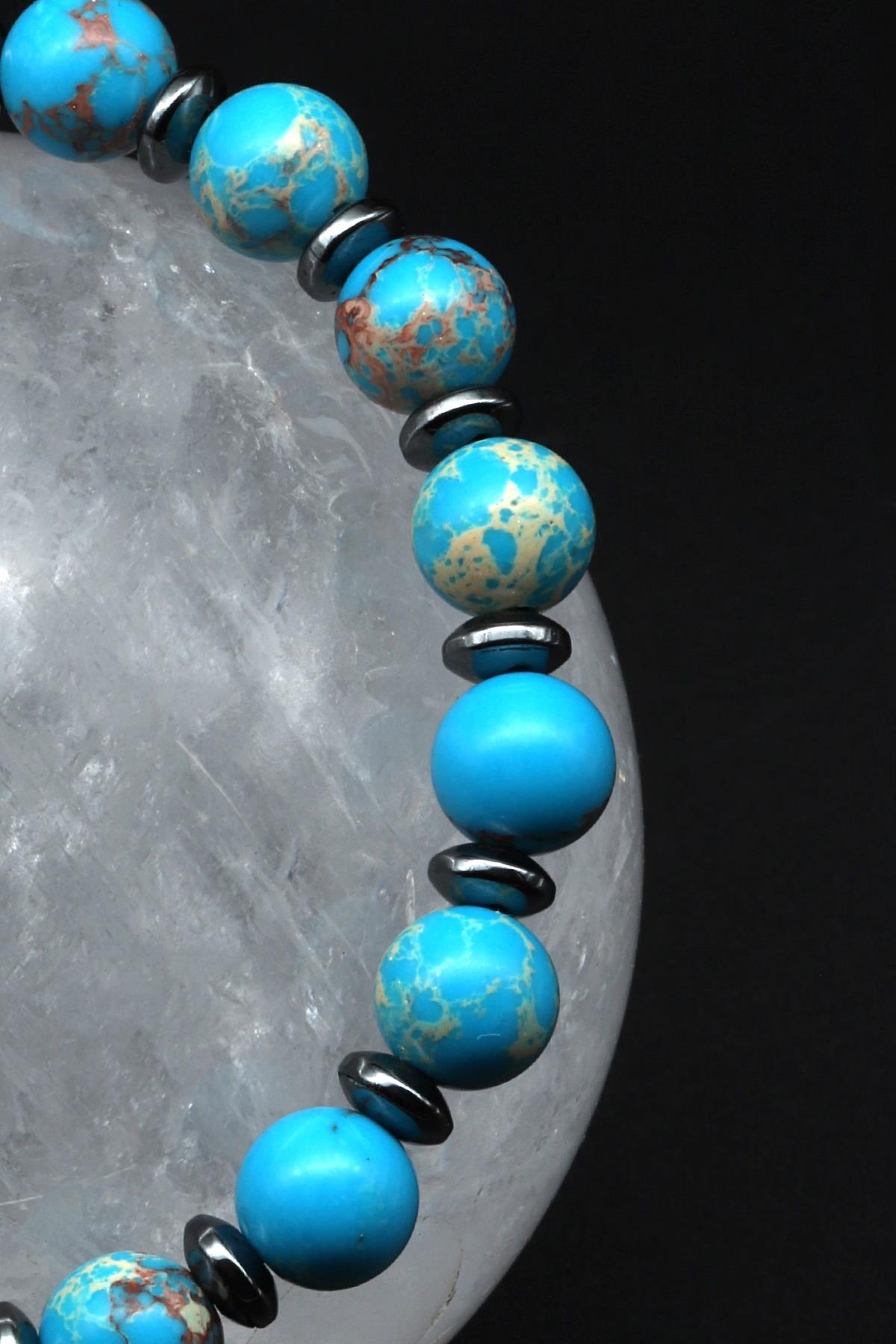 Varisit Doğal Taş Makrome Örme Bileklik