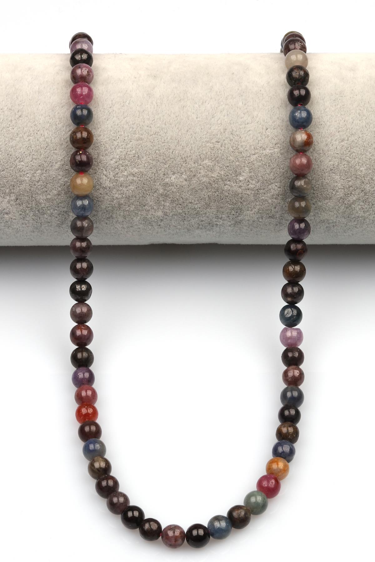 Yakut-Safir Doğaltaş Dizi 6 mm Küre Kesim