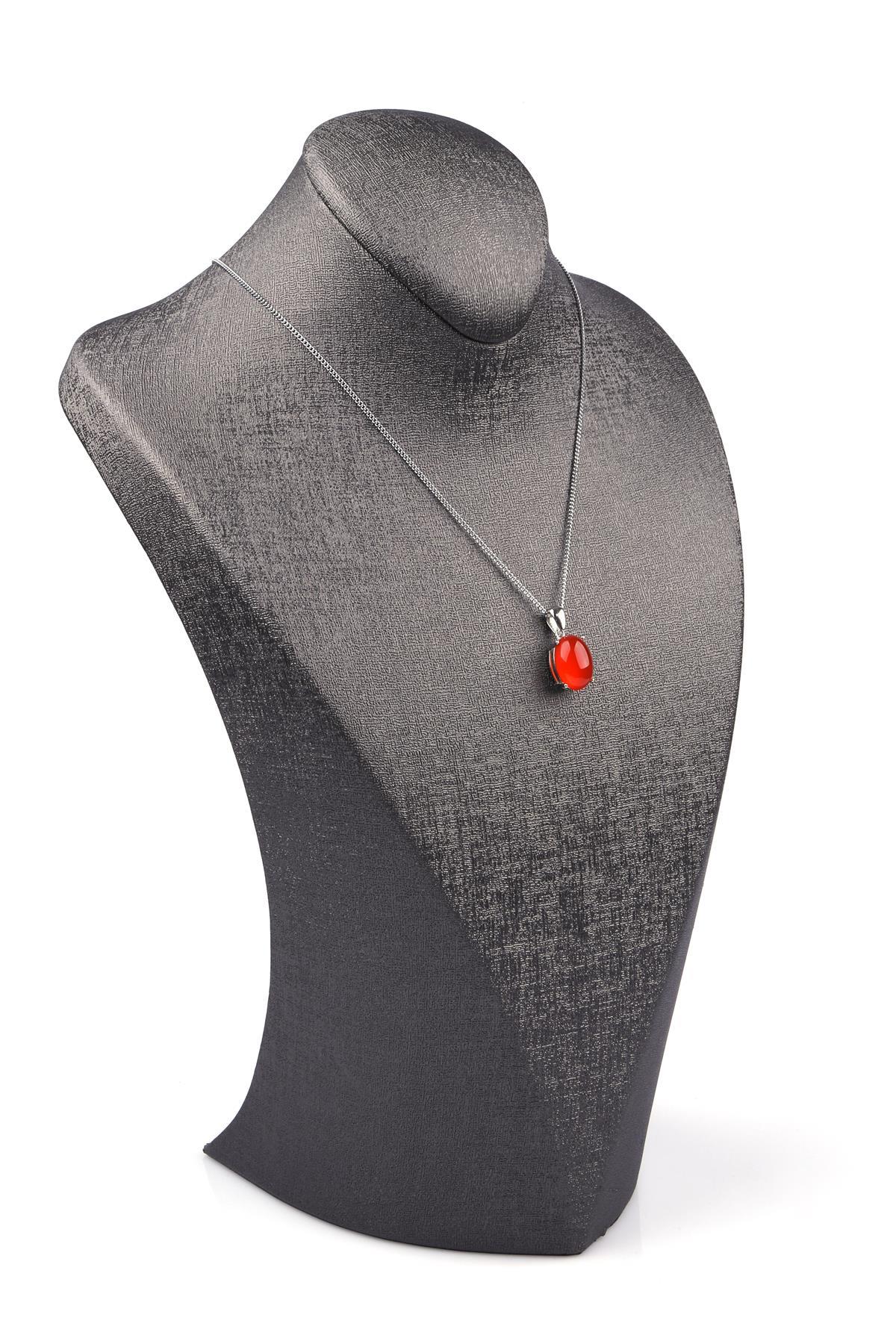 Yemen Akik Doğal Taş 925 Ayar Gümüş Kolye