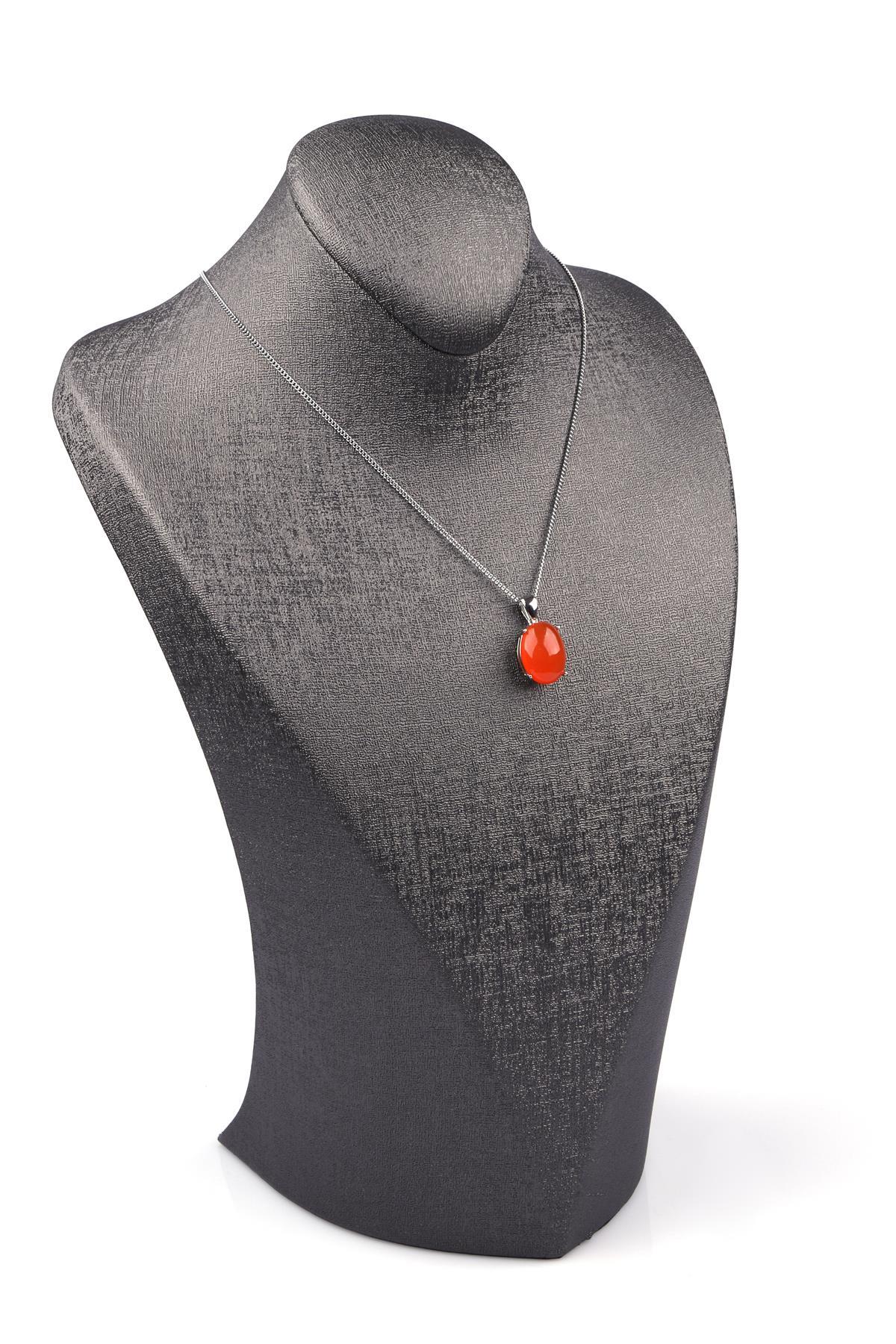 Yemen Akik Doğal Taş 925 Ayar Gümüş Kolye