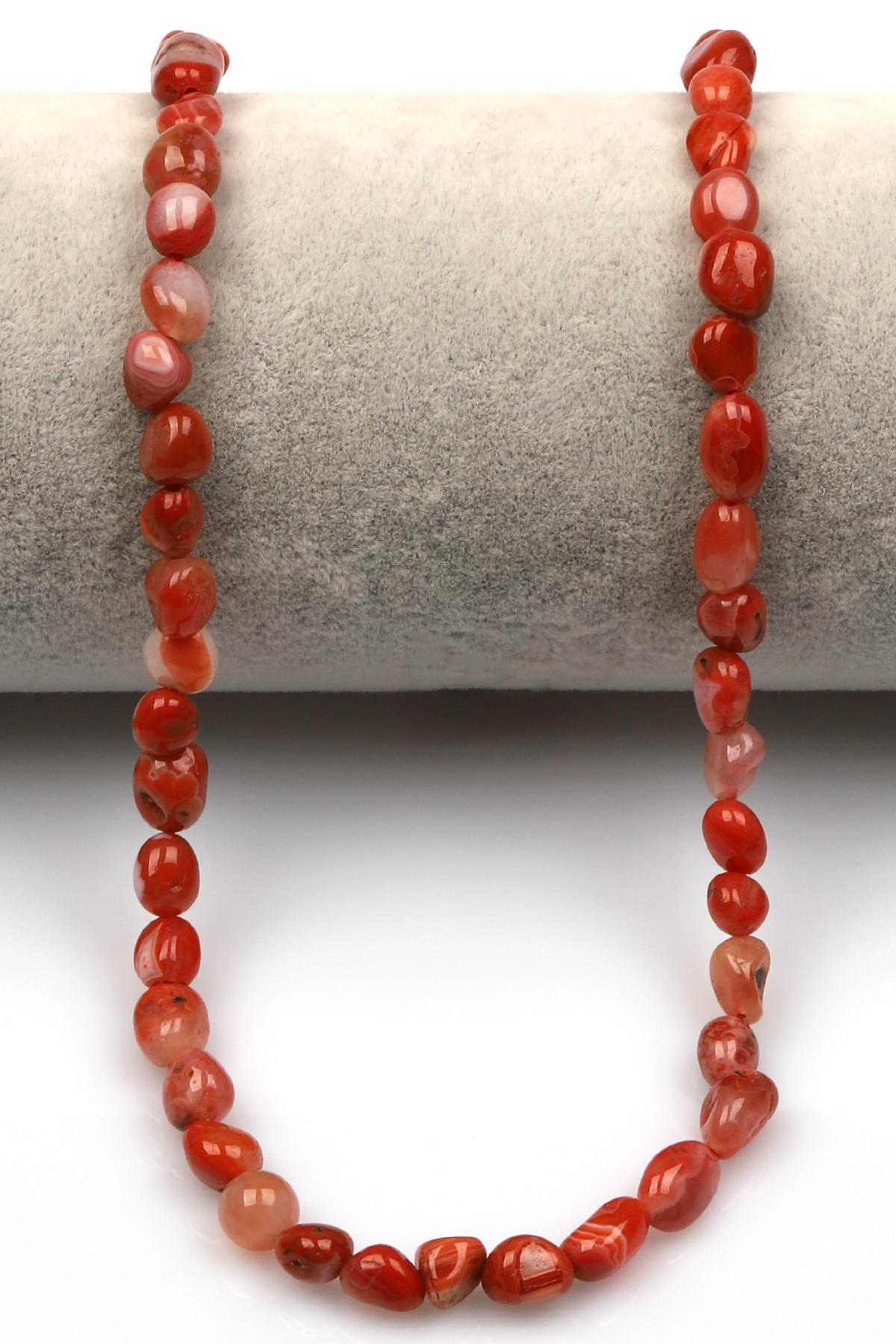 Yemen Akik Doğal Taş Dizi 6 x 8 mm Mercimek Kesim