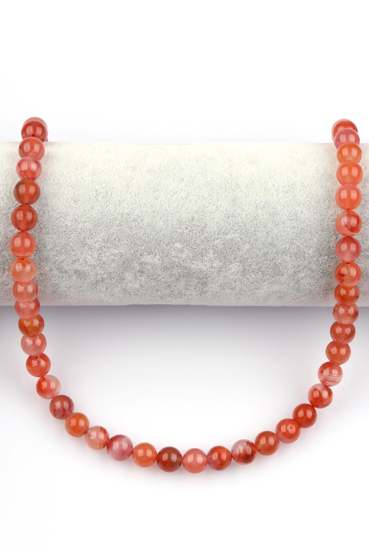 Yemen Akik Doğal Taş Dizi 8 mm Küre Kesim