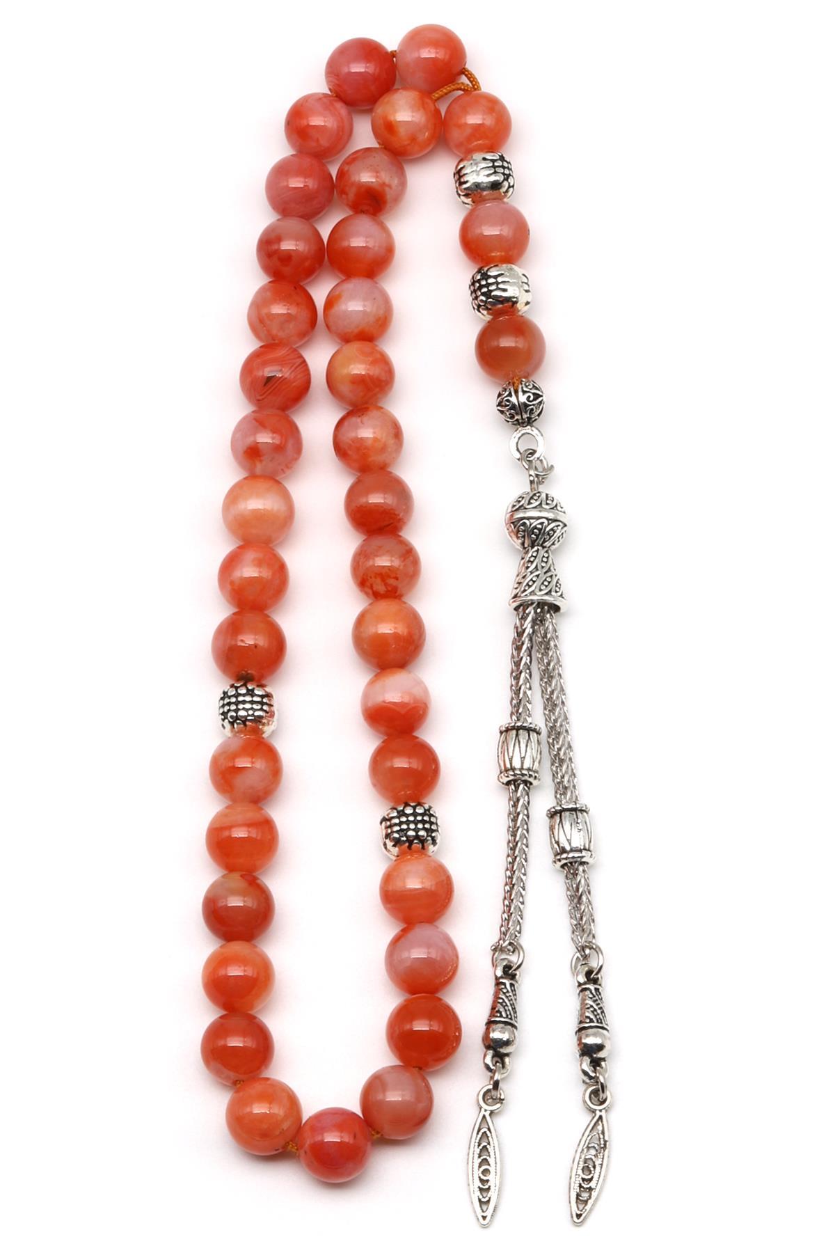 Yemen Akik Doğal Taş Tesbih 7 mm Küre Kesim