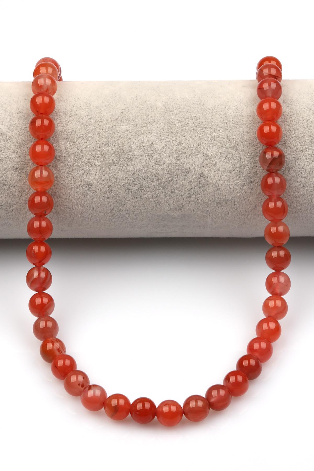 Yemen Akik Doğaltaş Dizi 8 mm Küre Kesim