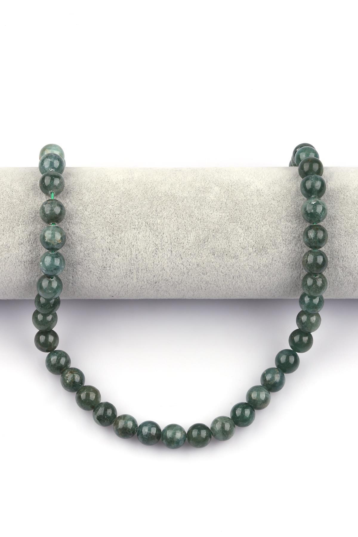 Yeşil Apatit Doğal Taş Dizi 10 mm Küre Kesim