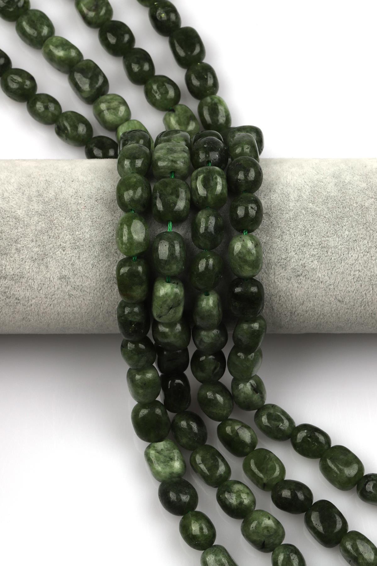 Yeşil Kuvars Doğal Taş Dizi 11 x 14 mm Şekilsiz Kesim