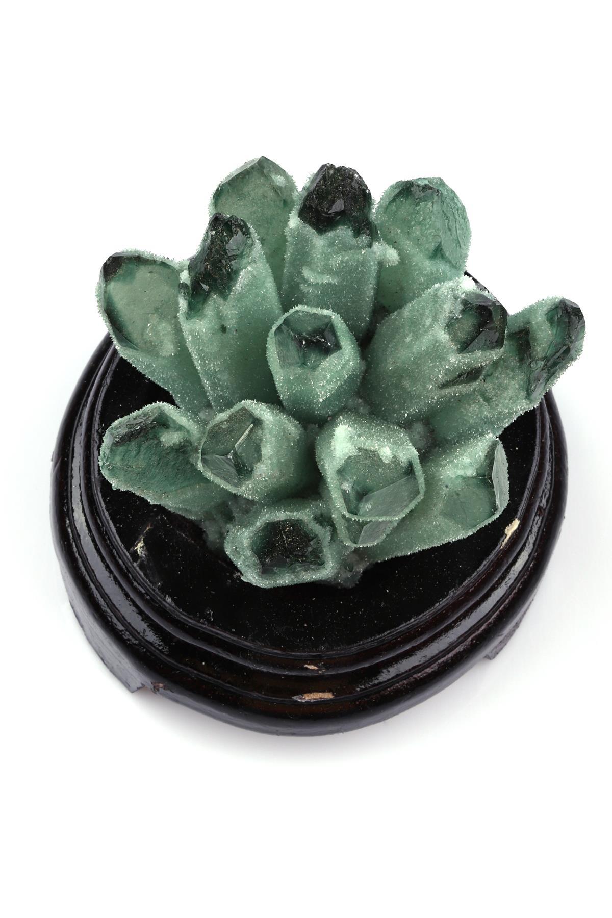 Yeşil Kuvars Doğal Taş Standlı Ham Parça