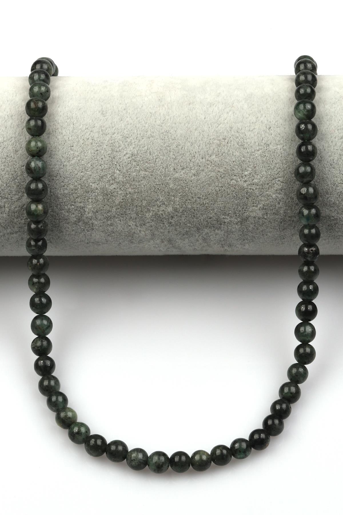 Yeşil Kyanit Doğal Taş Dizi 6 mm Küre Kesim