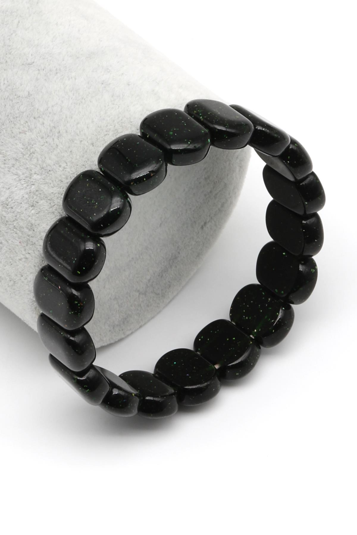 Yeşil Yıldız Taşı Bileklik 9 x 13 mm Özel Kesim