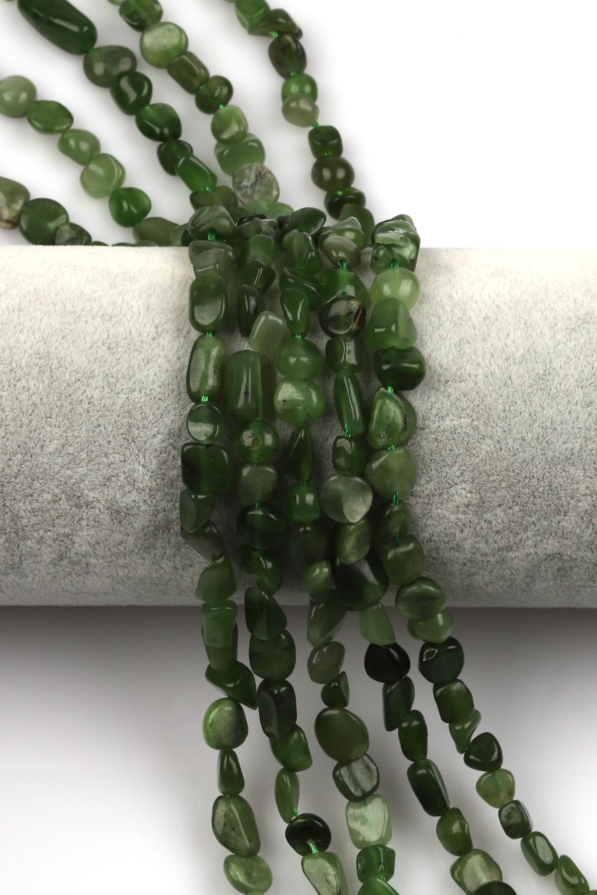 Yeşim Doğal Taş Dizi 6 x 7 mm Mercimek Kesim