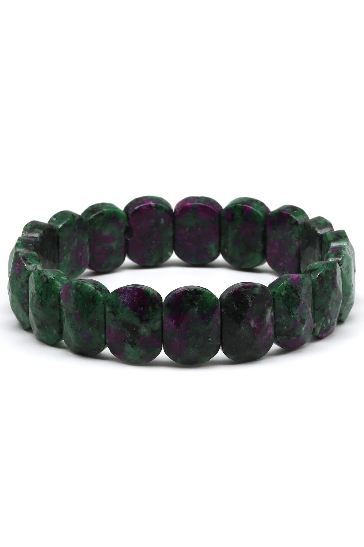 Yeşim (Jade) Doğal Taş Bileklik 11 x 15 mm Özel Kesim