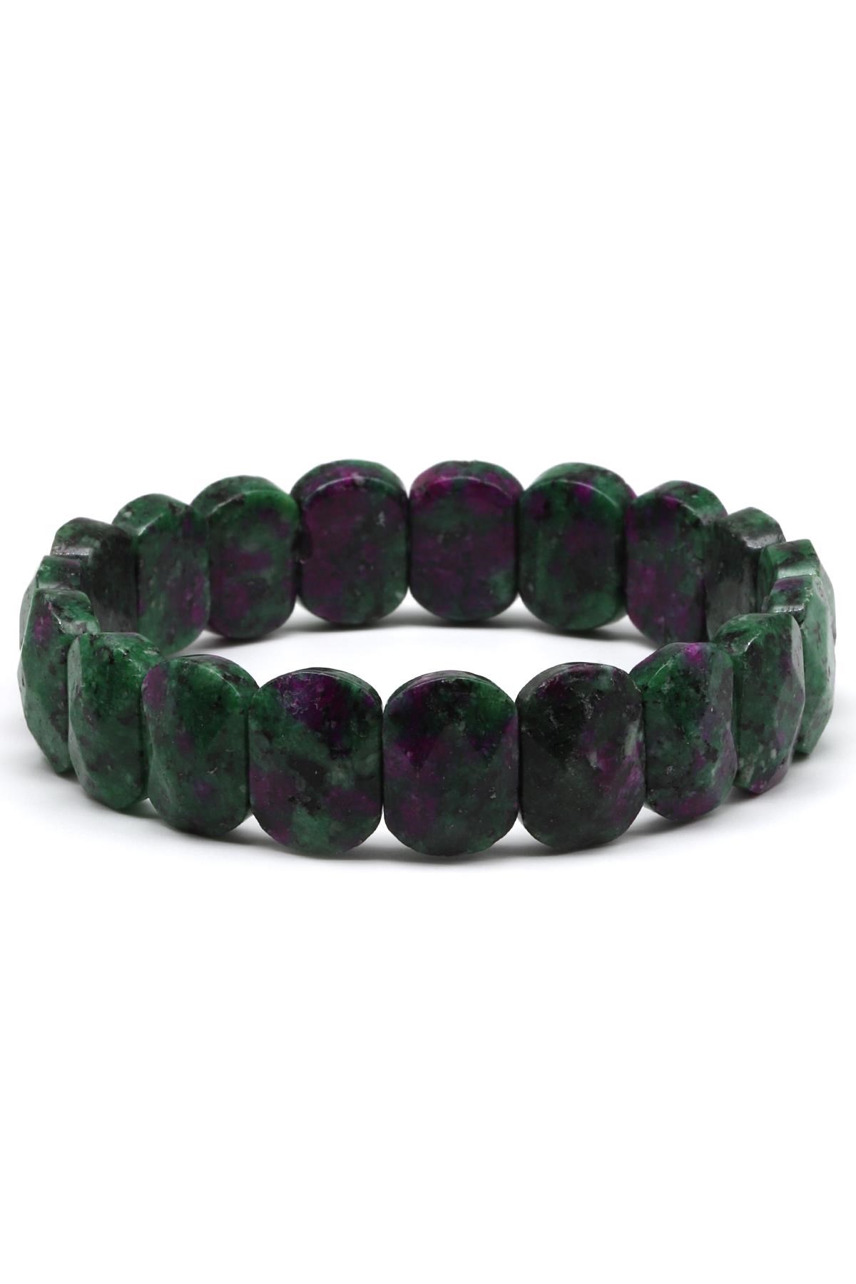 Yeşim (Jade) Doğal Taş Bileklik 11 x 15 mm Özel Kesim