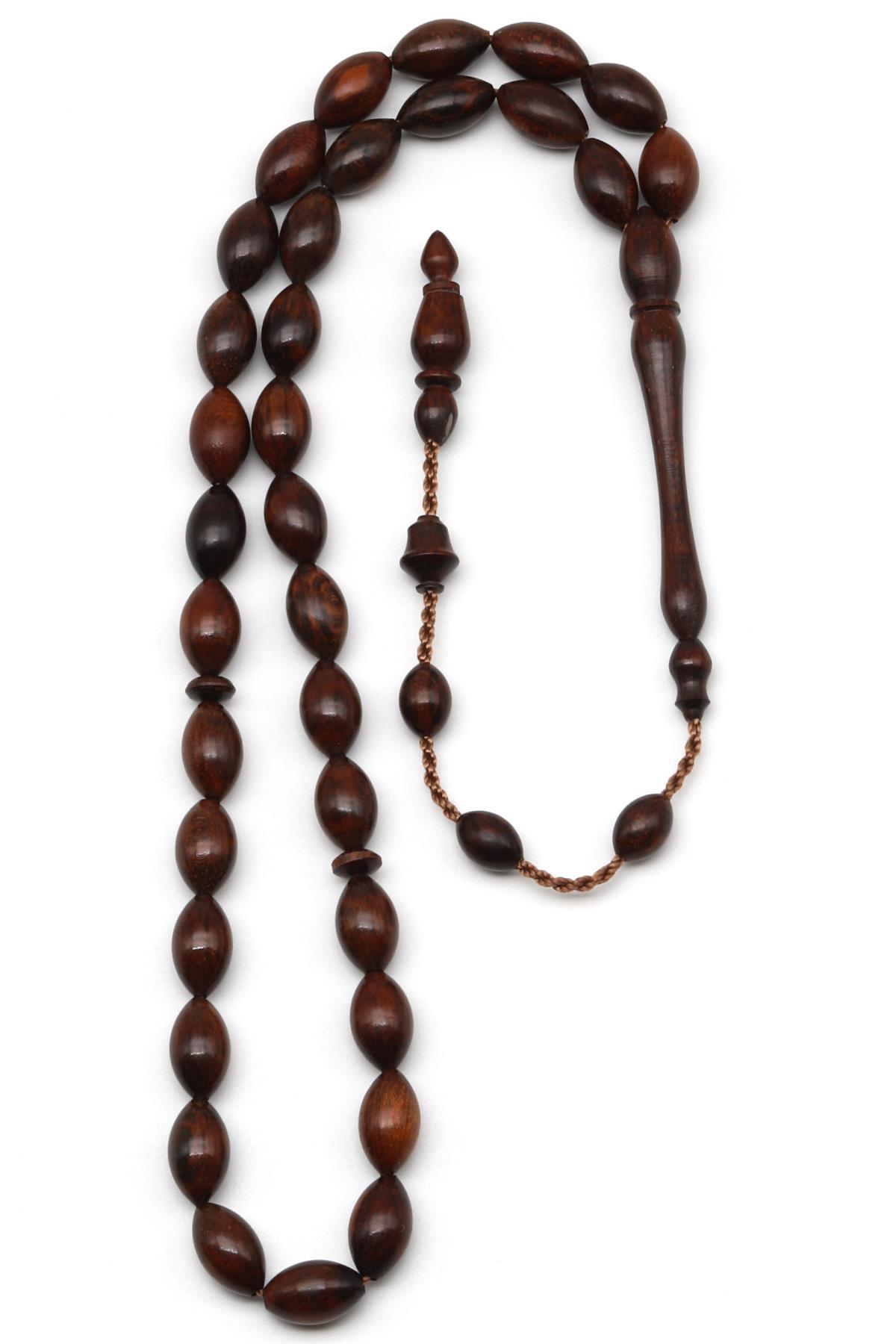 Yılan Ağacı Tesbih 6 x 10 mm Arpa Kesim