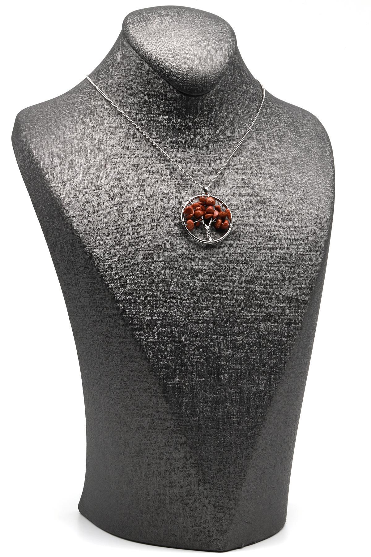 Yıldız Taşı Tel Sarmalı Hayat Ağacı Kolye