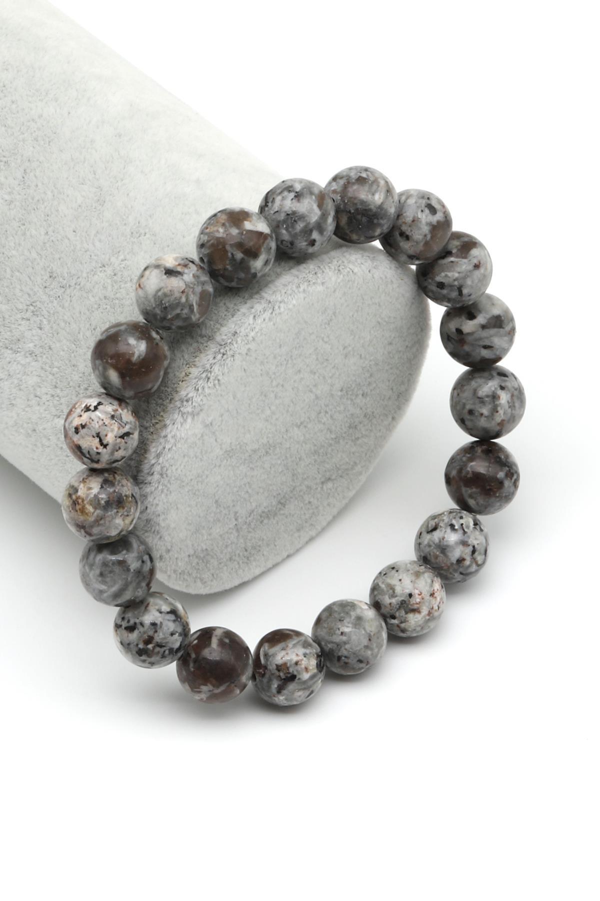 Yooperlite Doğal Taş Bileklik 10 mm Küre Kesim