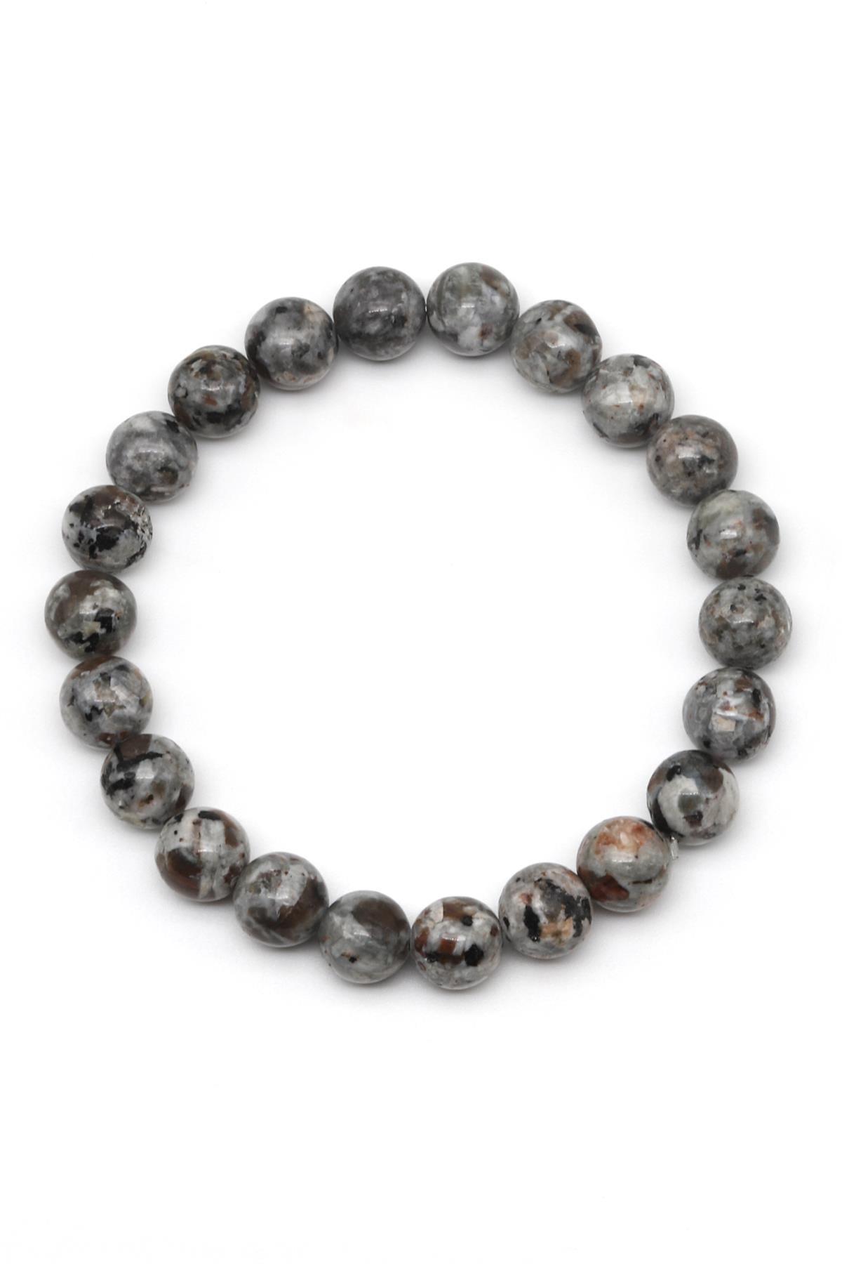 Yooperlite Doğal Taş Bileklik 8 mm Küre Kesim