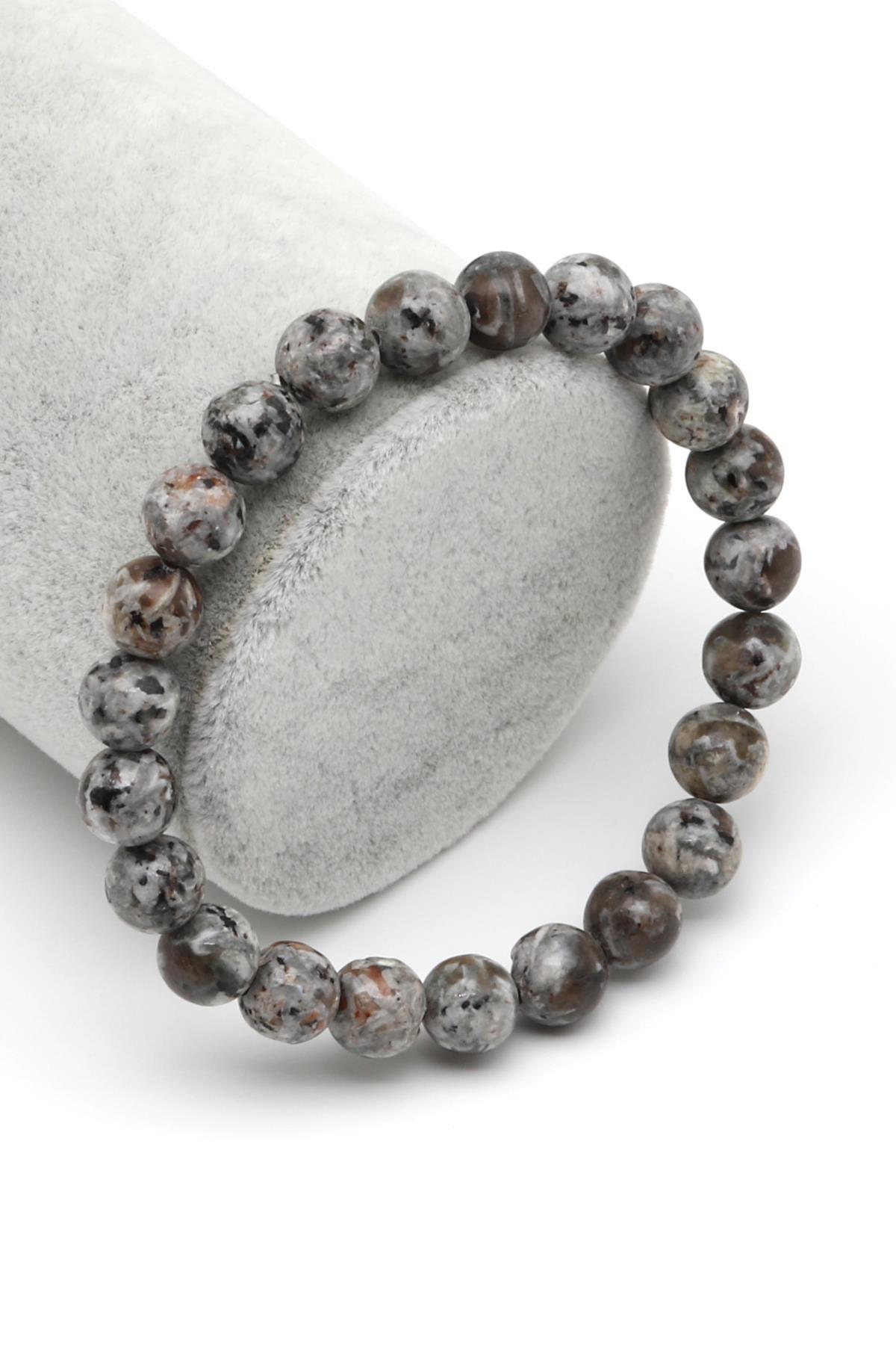 Yooperlite Doğal Taş Bileklik 8 mm Küre Kesim