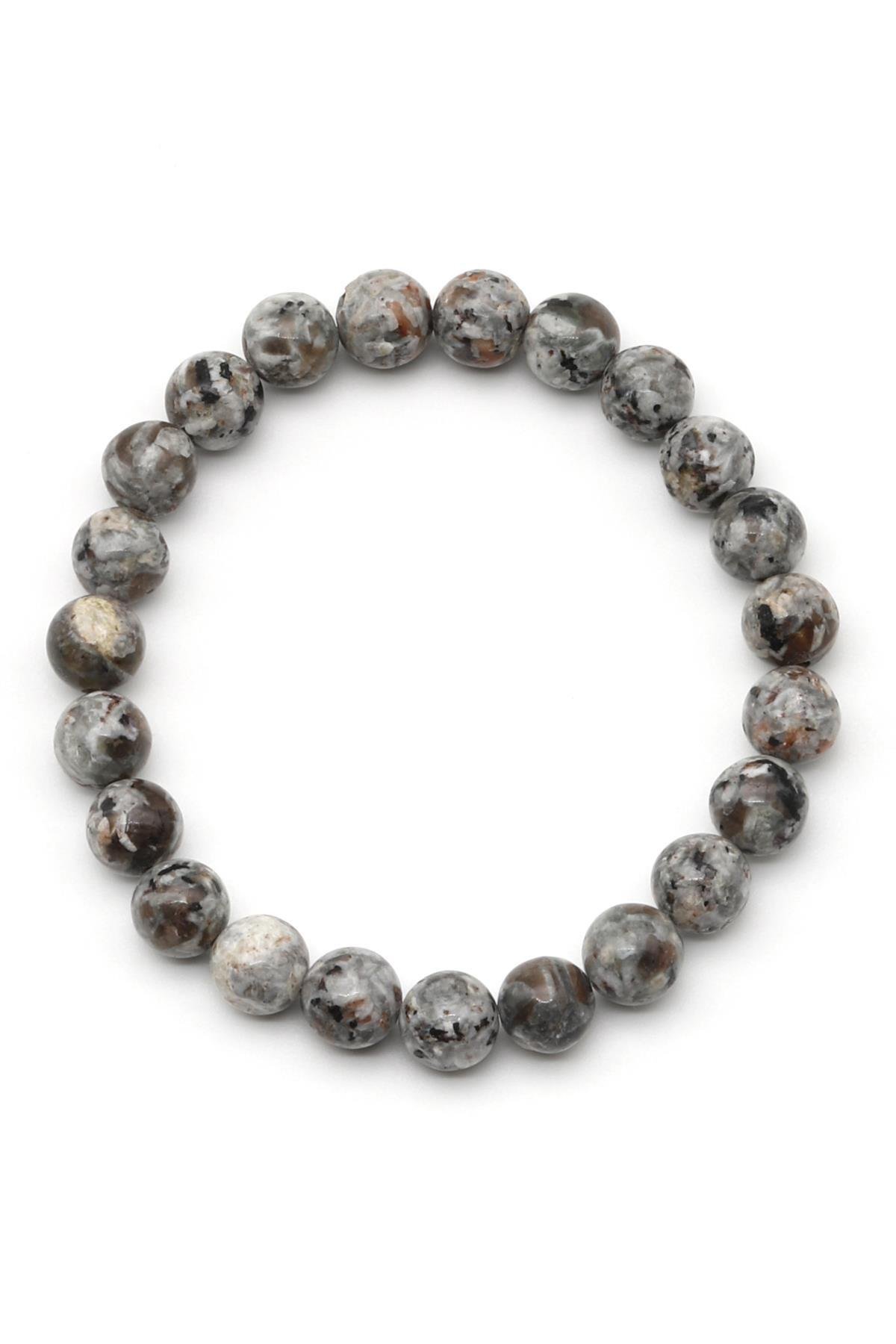 Yooperlite Doğal Taş Bileklik 8 mm Küre Kesim