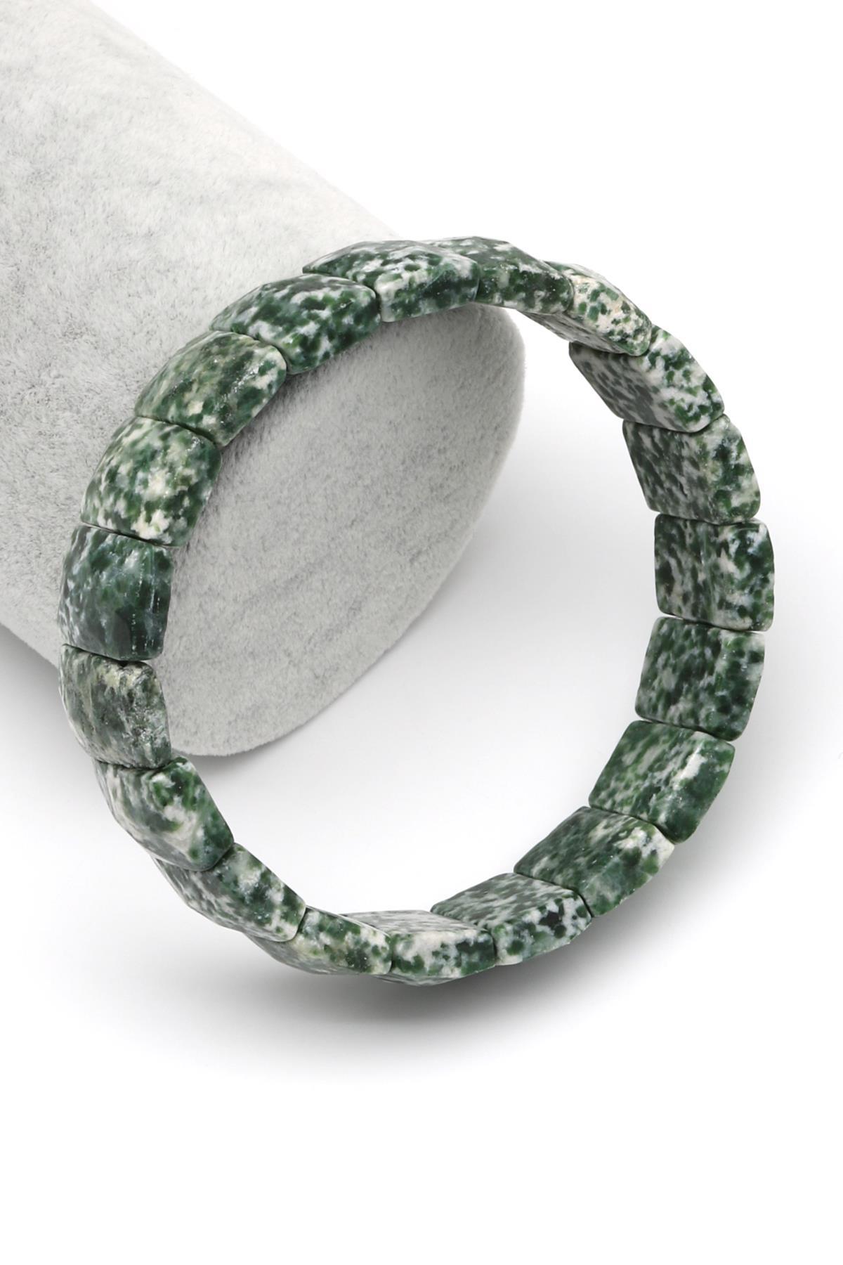 Yosun Akik Doğal Taş Bileklik 11 x 15 mm Özel Kesim