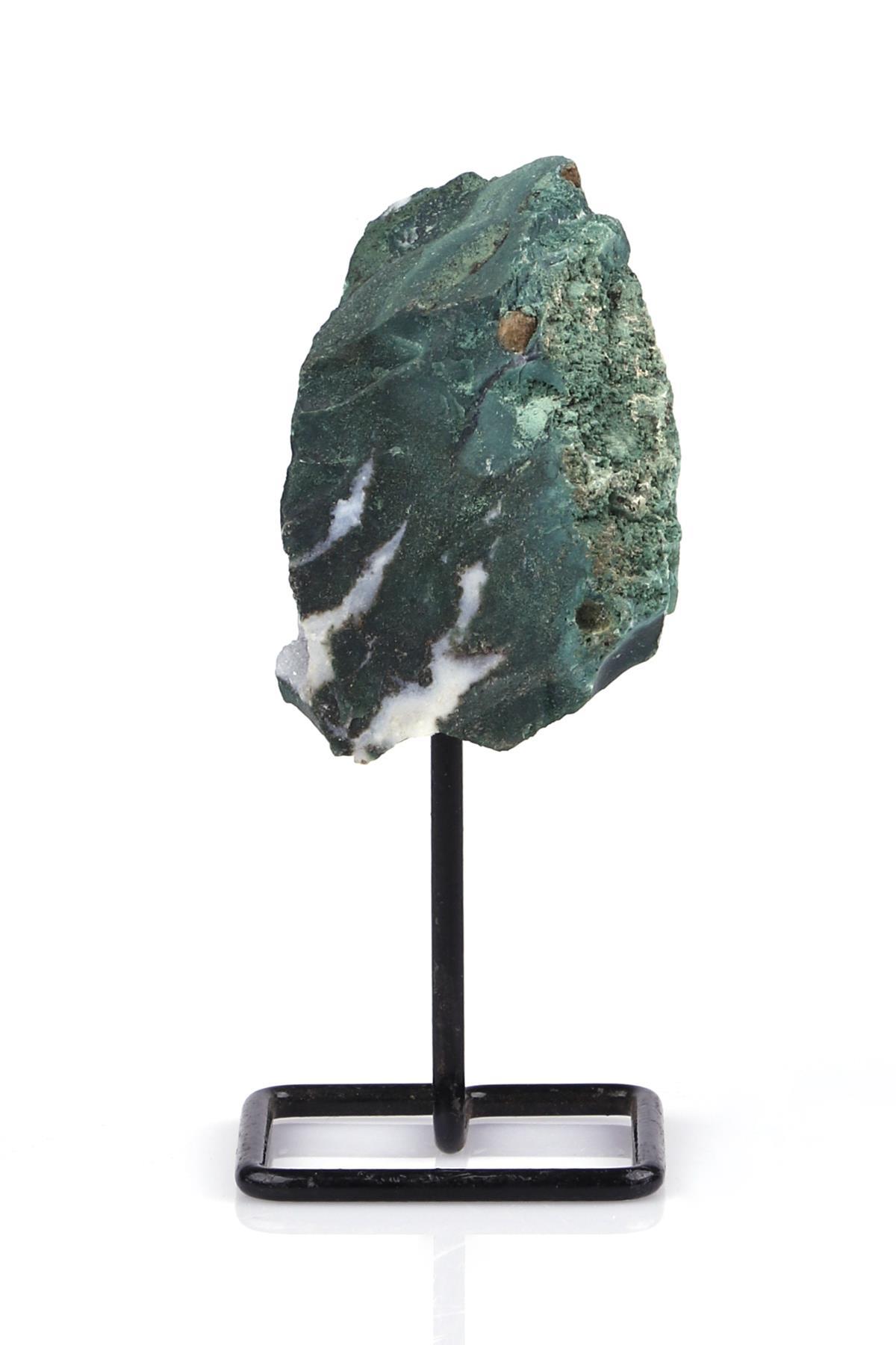 Yosun Akik Doğal Taş Standlı Parça