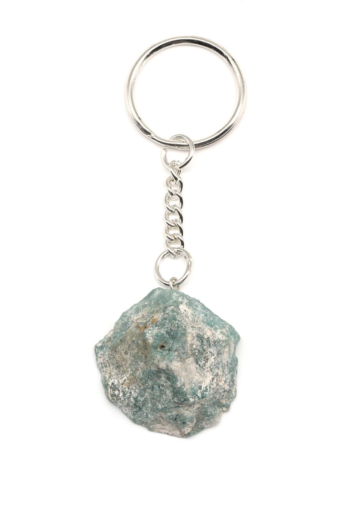 Yosun Akik Taşı Doğal Taş Anahtarlık